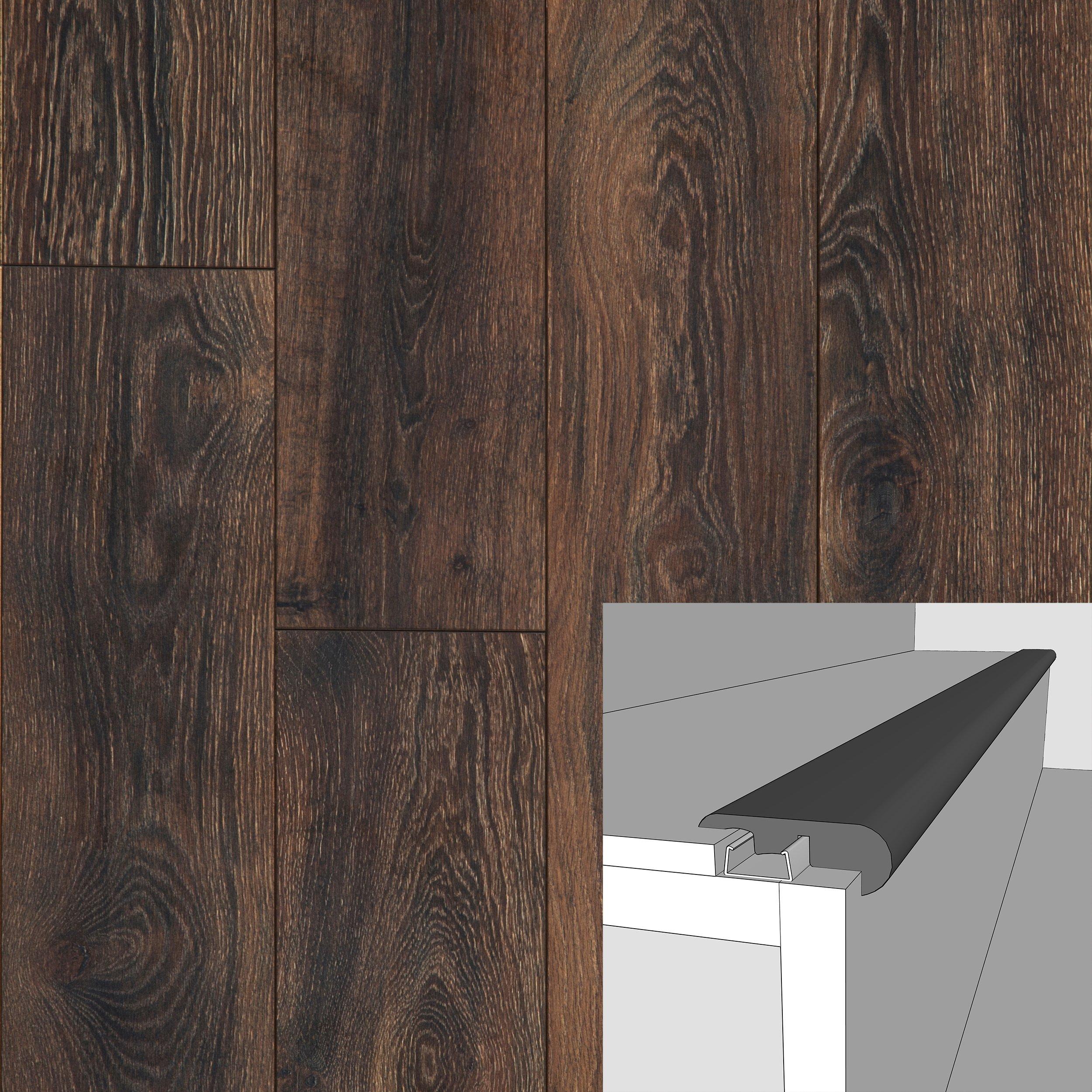 Candler Oak 94in. Laminate Overlapping Stairnose