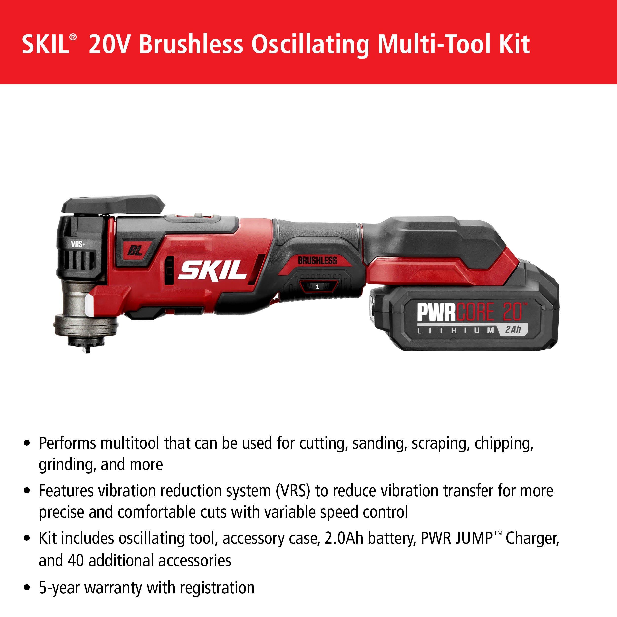 Skil PWR CORE 20 Brushless 20V Oscillating Multi-tool Kit