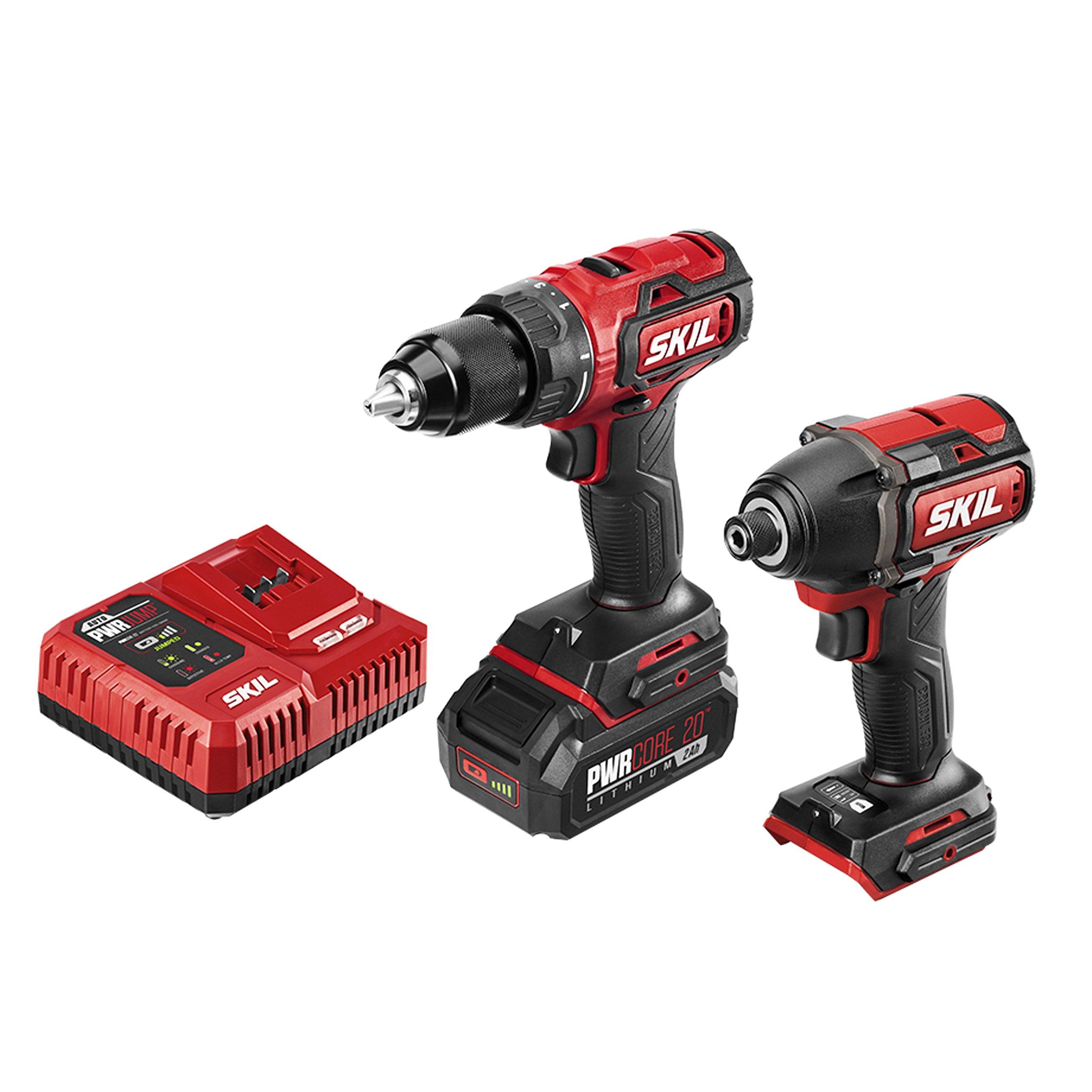 Skil PWR CORE 20 2-Tool Power Drill and Impact Driver Combo