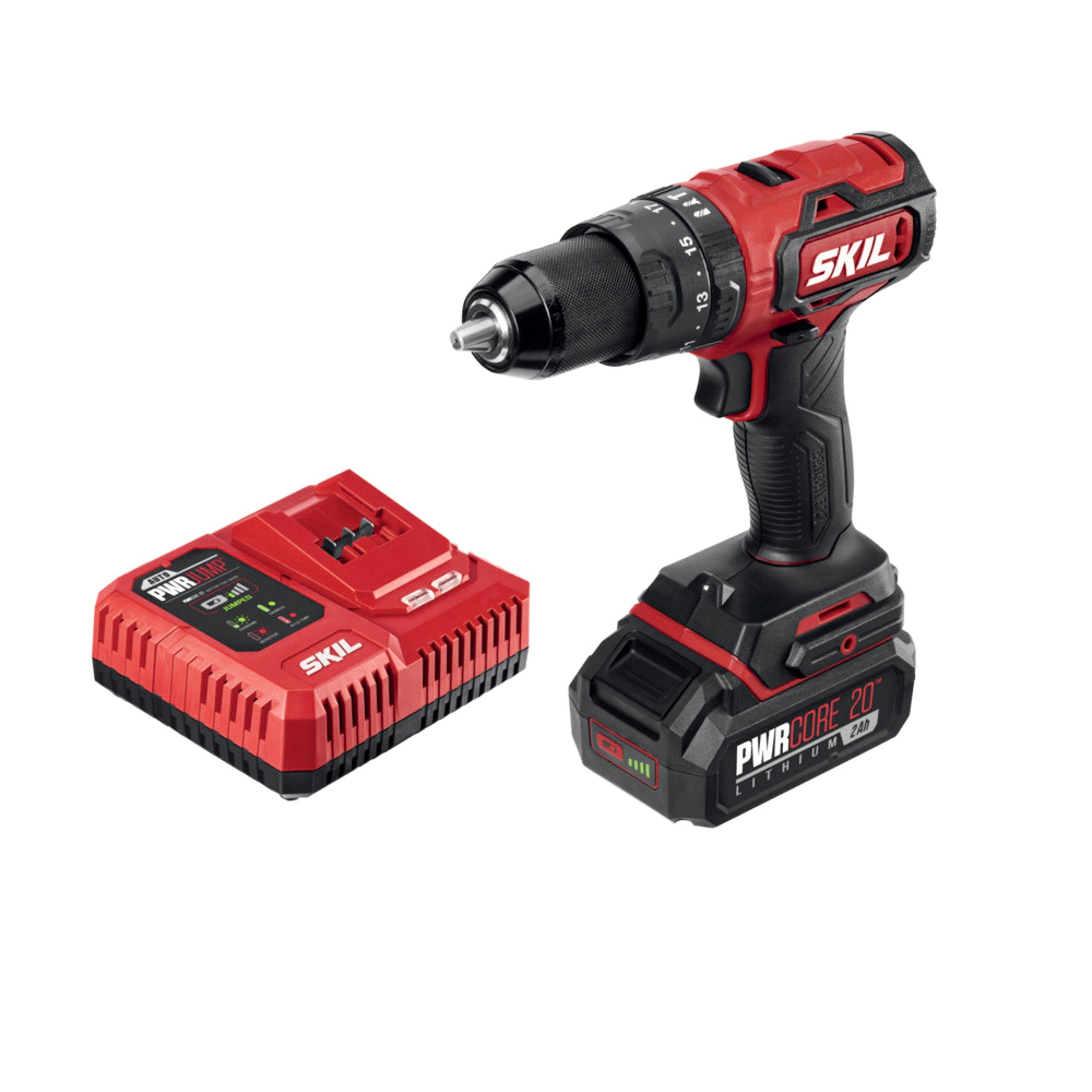 Skil PWR CORE 20 Brushless 20V 1 2 IN. Hammer Drill Kit Floor