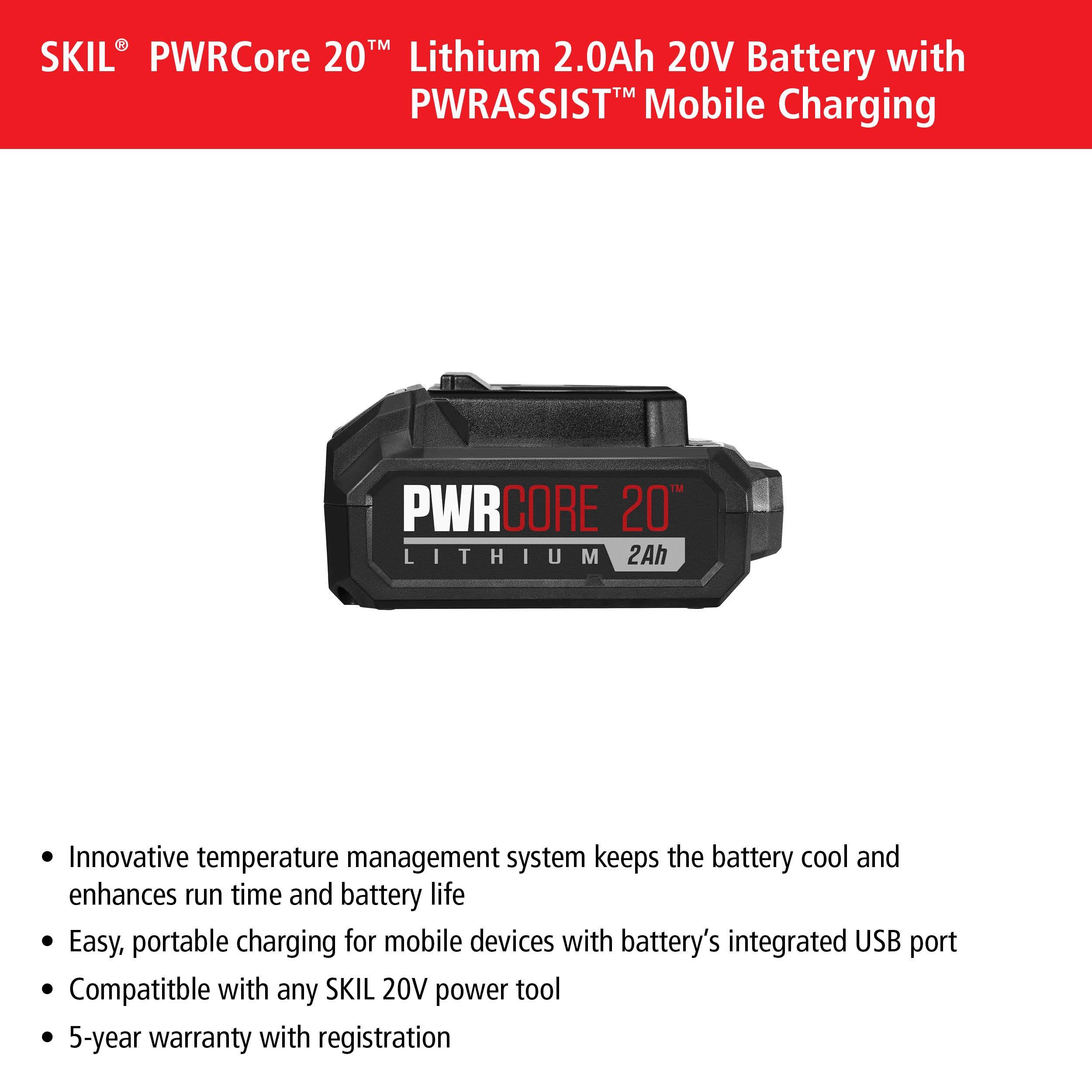 Skil 20v battery online compatibility