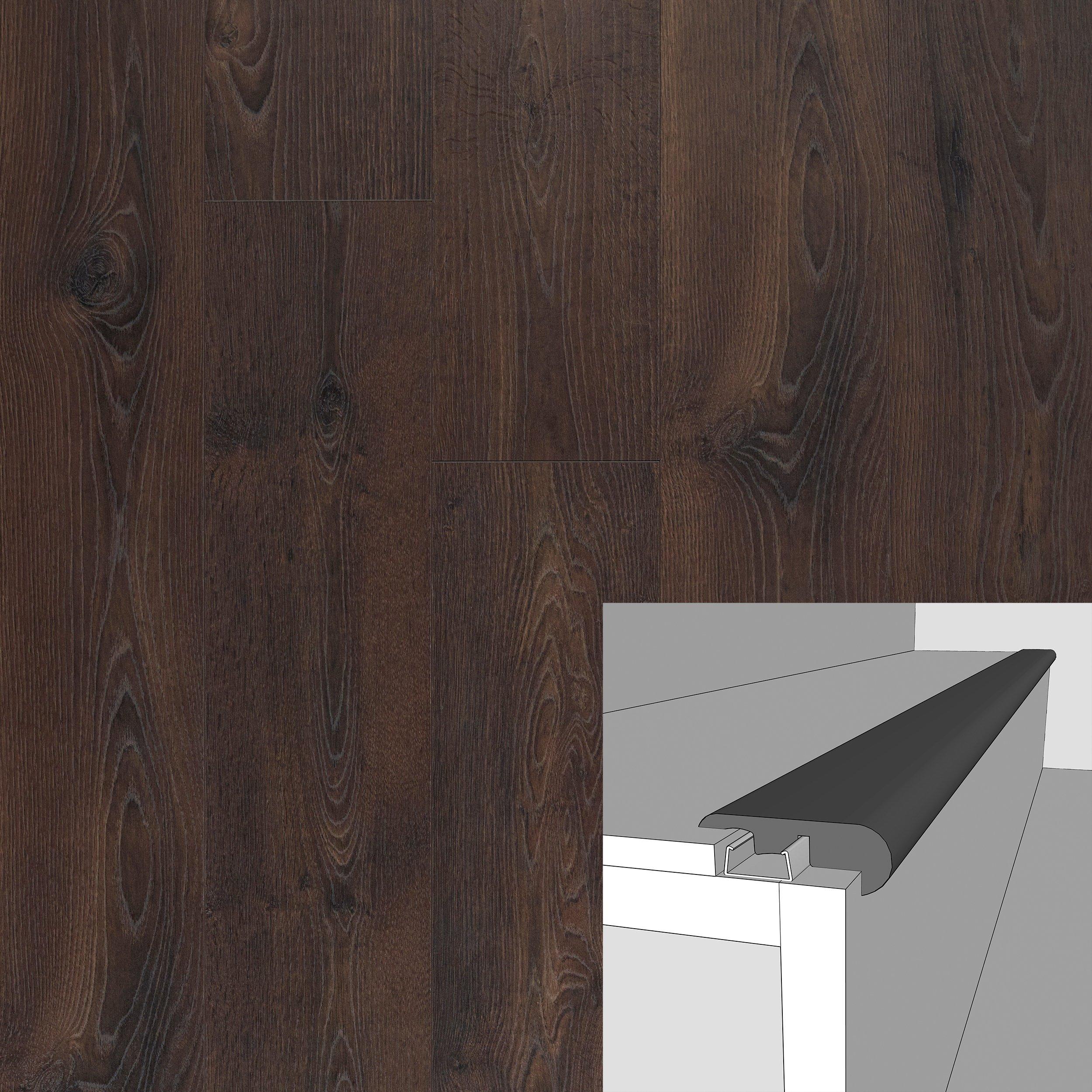 Reiga Oak 94in. Laminate Overlapping Stair Nose