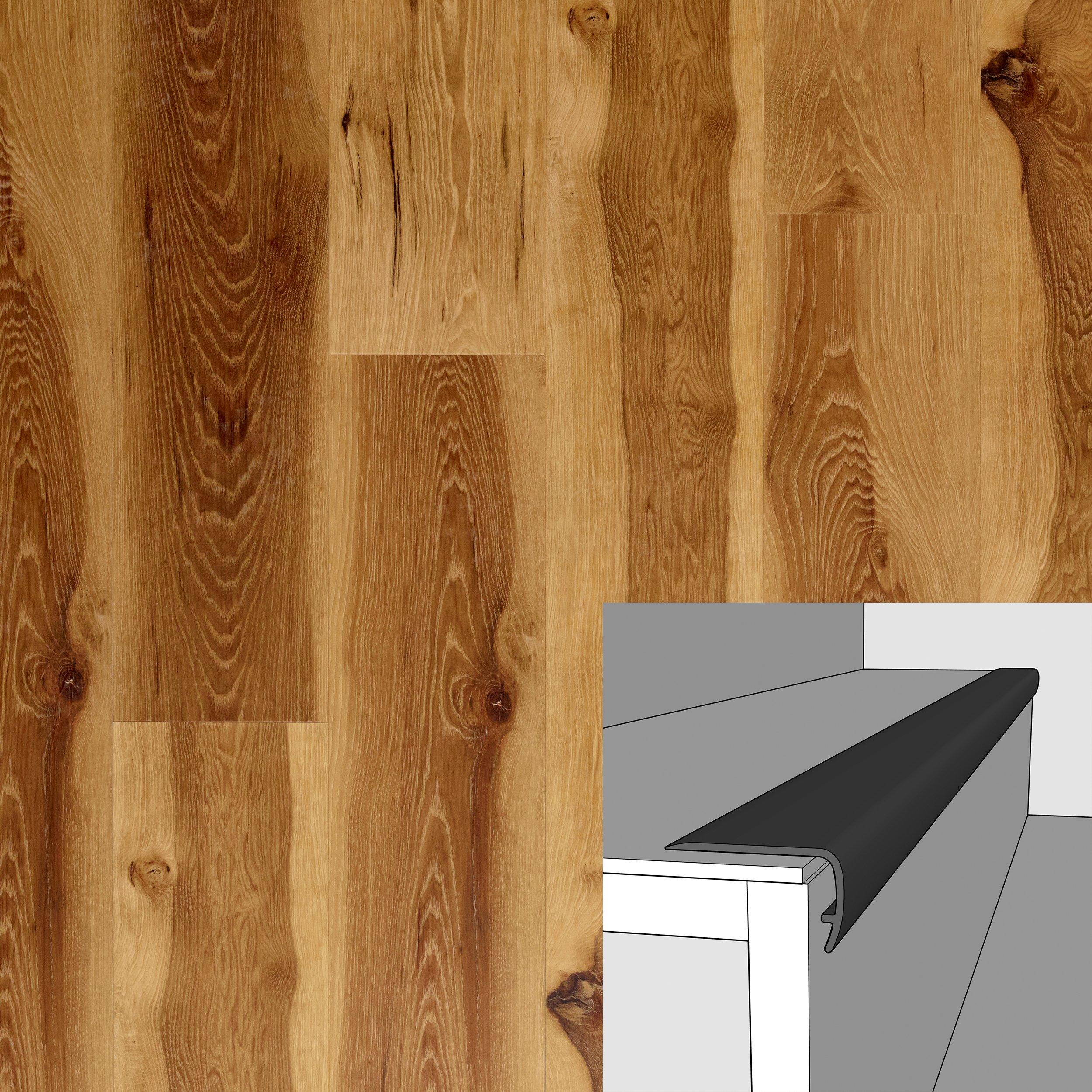 Waltham Vintage 94in. Vinyl Overlapping Stairnose