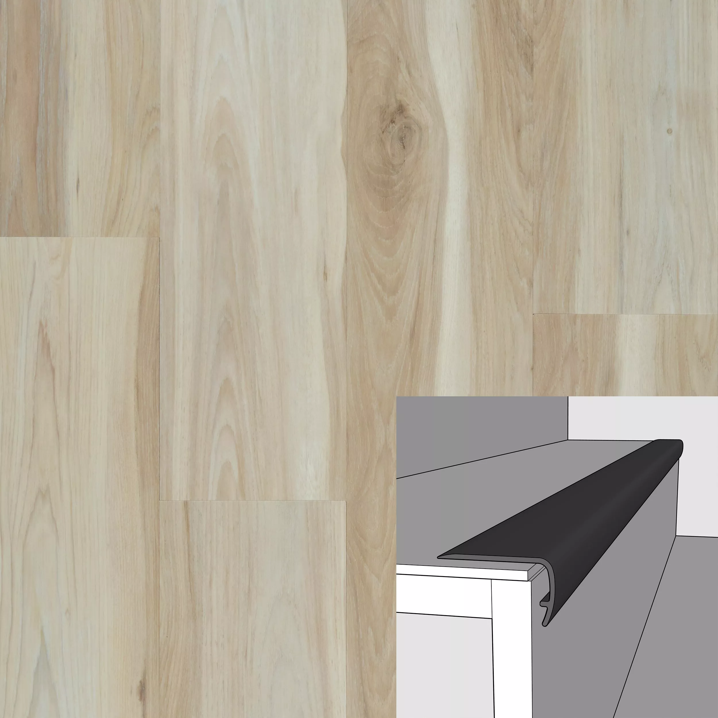 Sonora Valley 94in. Vinyl Overlapping Stair Nose