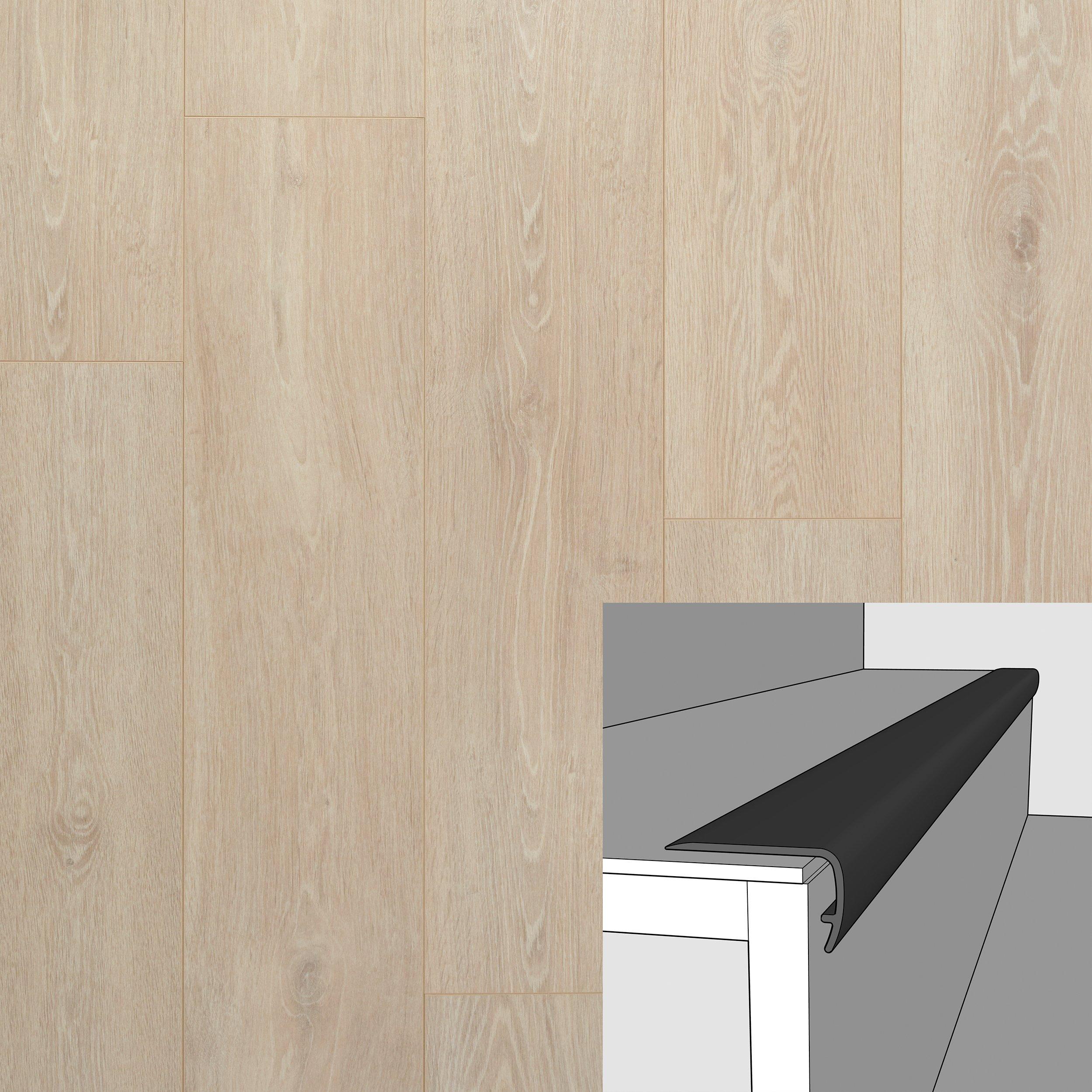 Maison Blanc 94in. Vinyl Overlapping Stair Nose