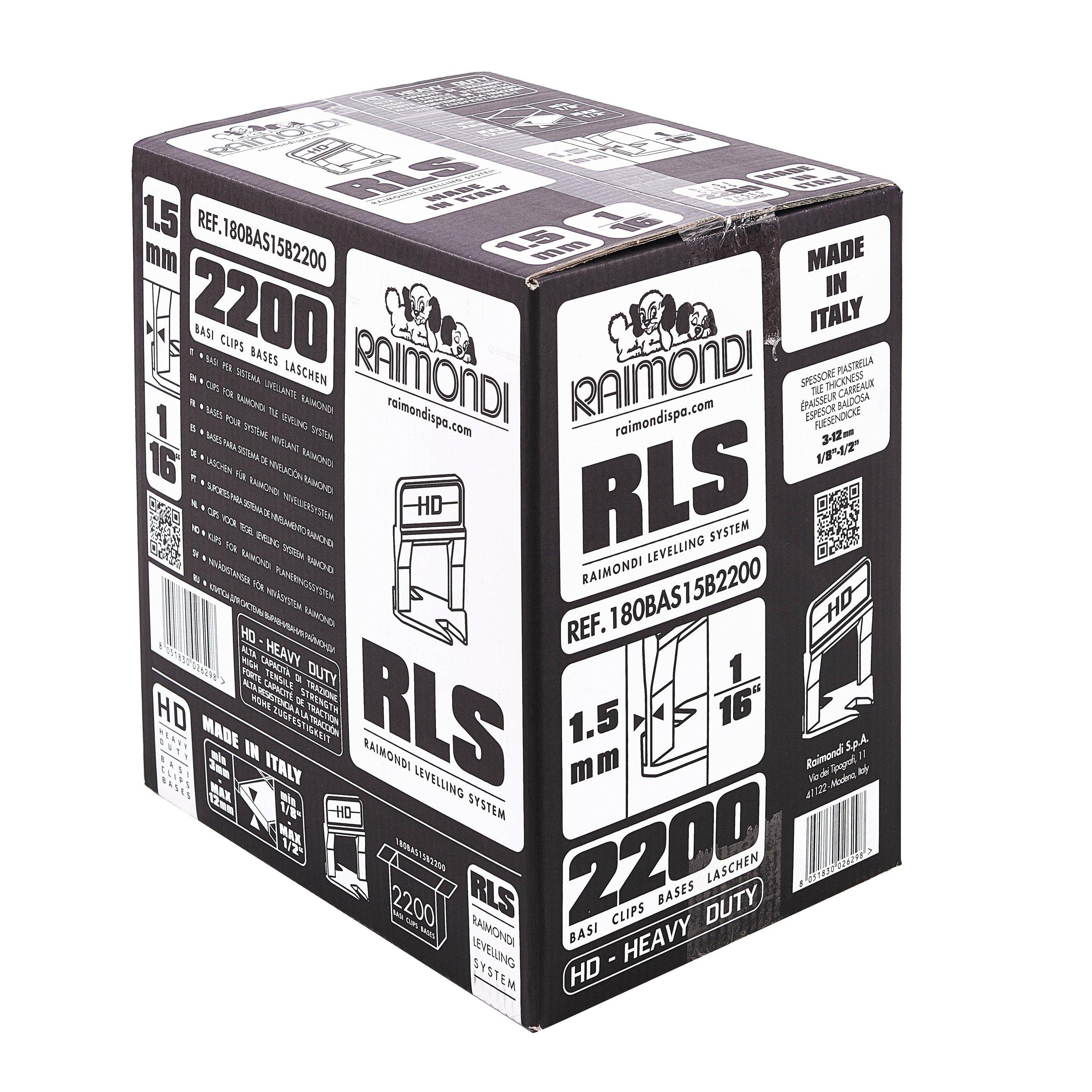 Raimondi RLS HD Level Clips 1/16in. - 2200 count