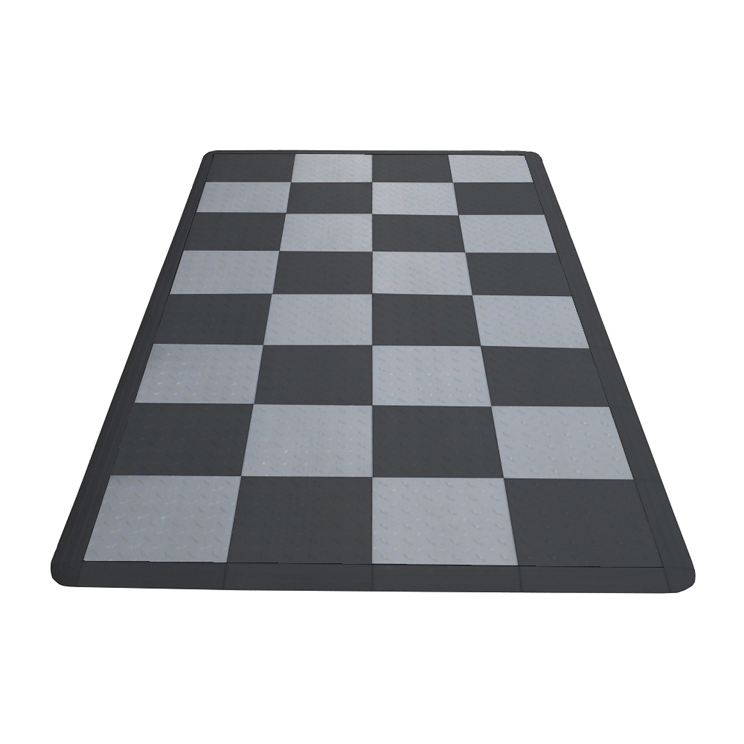 Swisstrax Diamondtrax HOME Small Mat Kit - Checkered (Jet Black/Slate Grey)