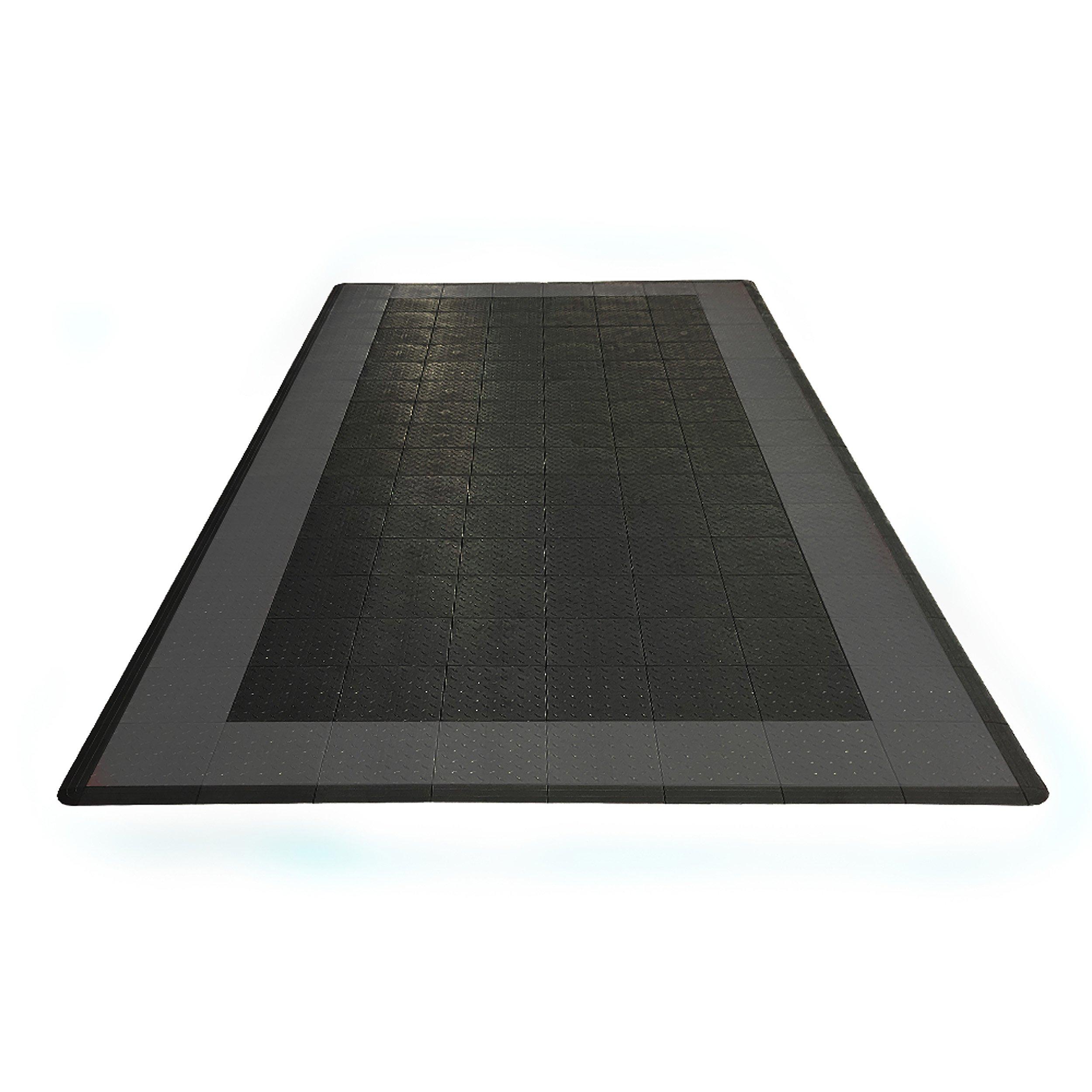 Swisstrax Diamondtrax HOME Medium Mat Kit - Border (Jet Black/Slate Grey)