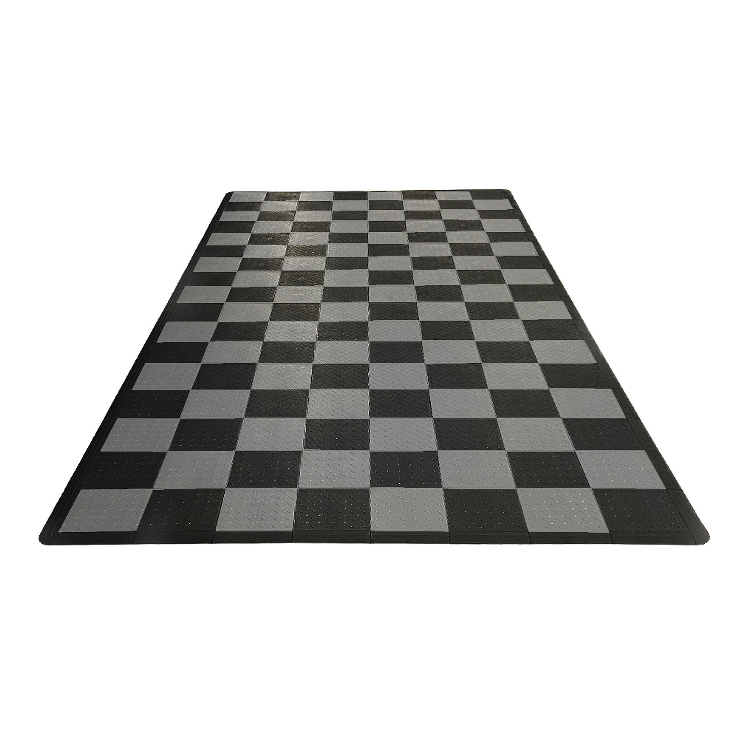 Swisstrax Diamondtrax HOME Medium Mat Kit - Checkered (Jet Black/Slate Grey)