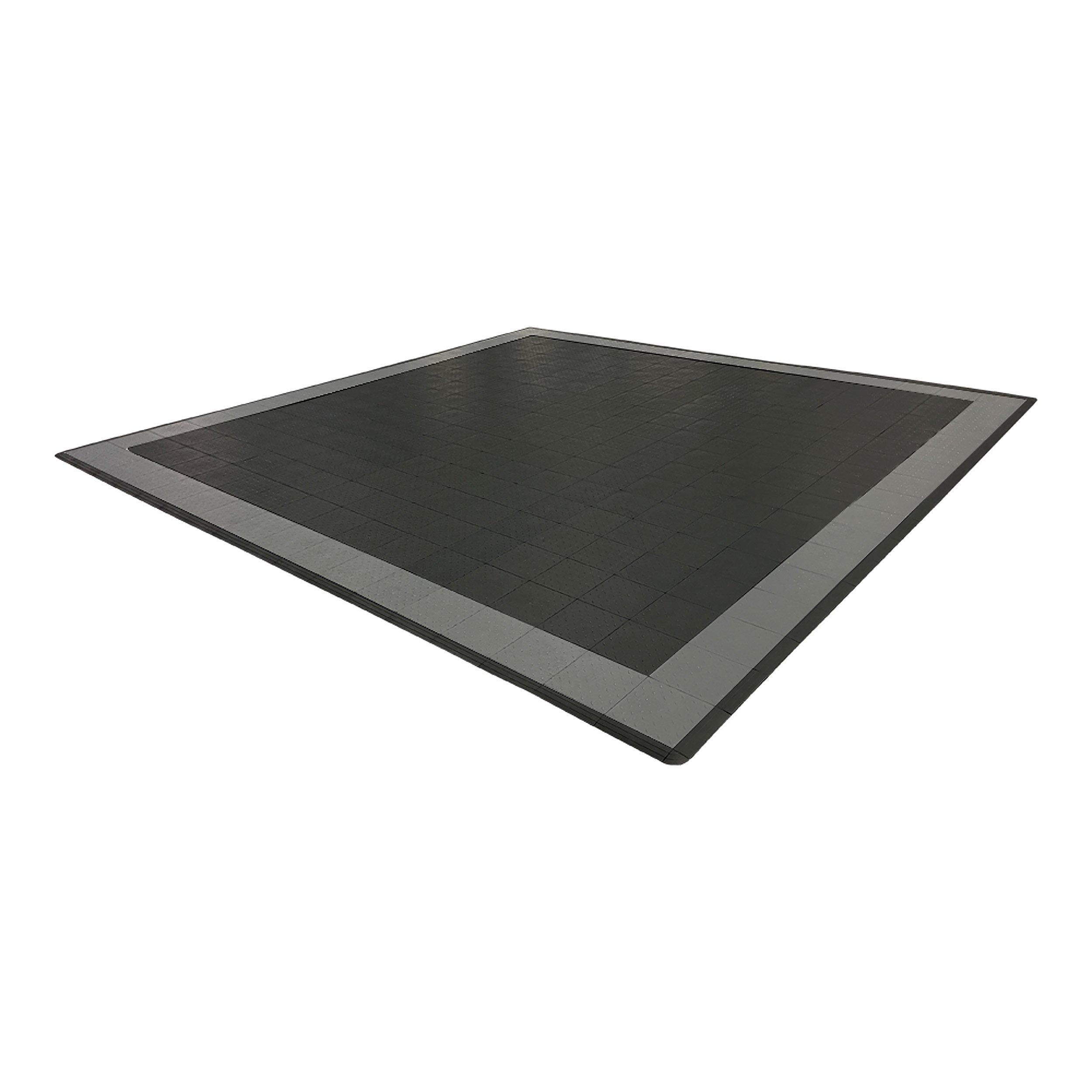 Swisstrax Diamondtrax HOME Large Mat Kit - Border (Jet Black/Slate Grey)