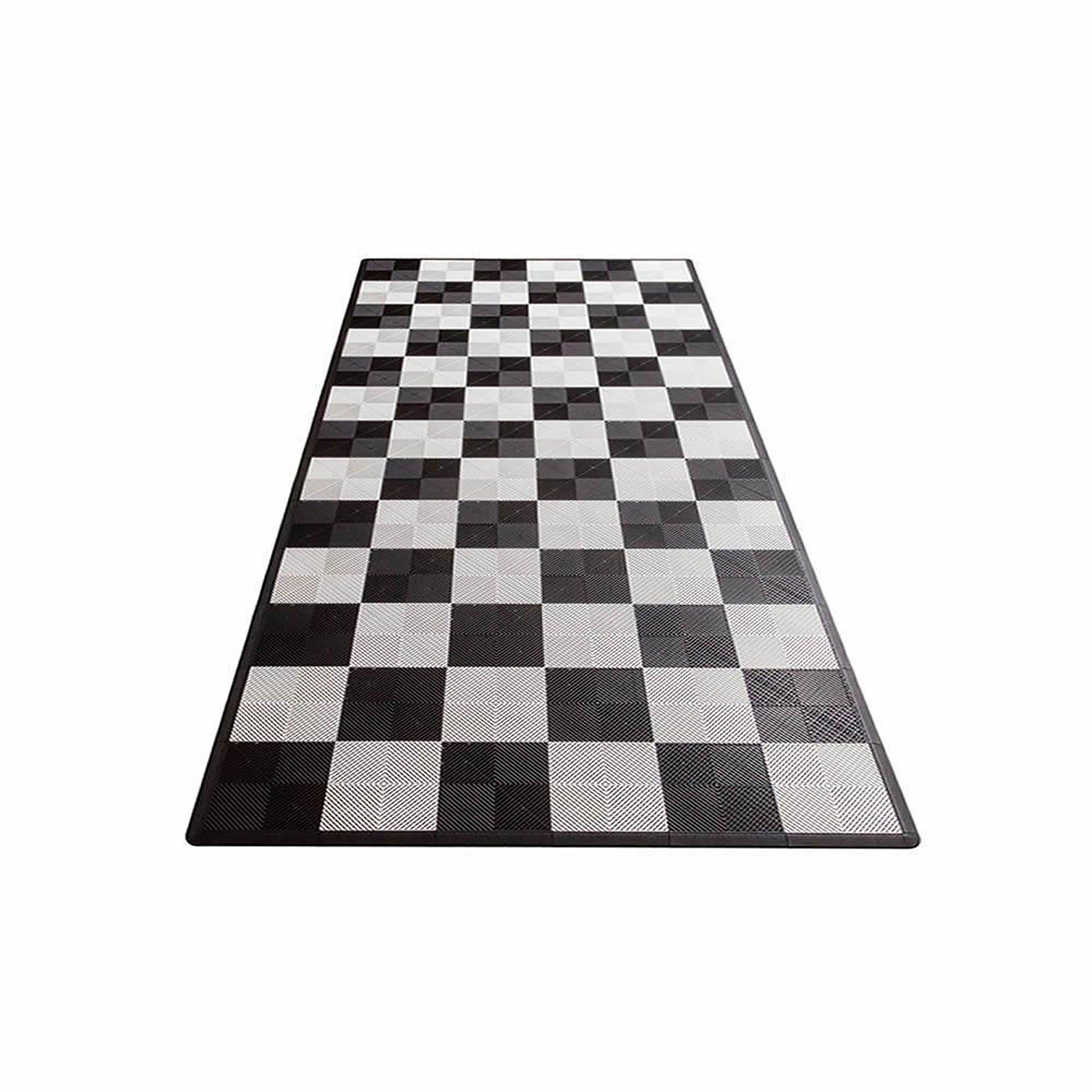Swisstrax Ribtrax PRO Medium Mat Kit - Checkered (Jet Black/Arctic White)