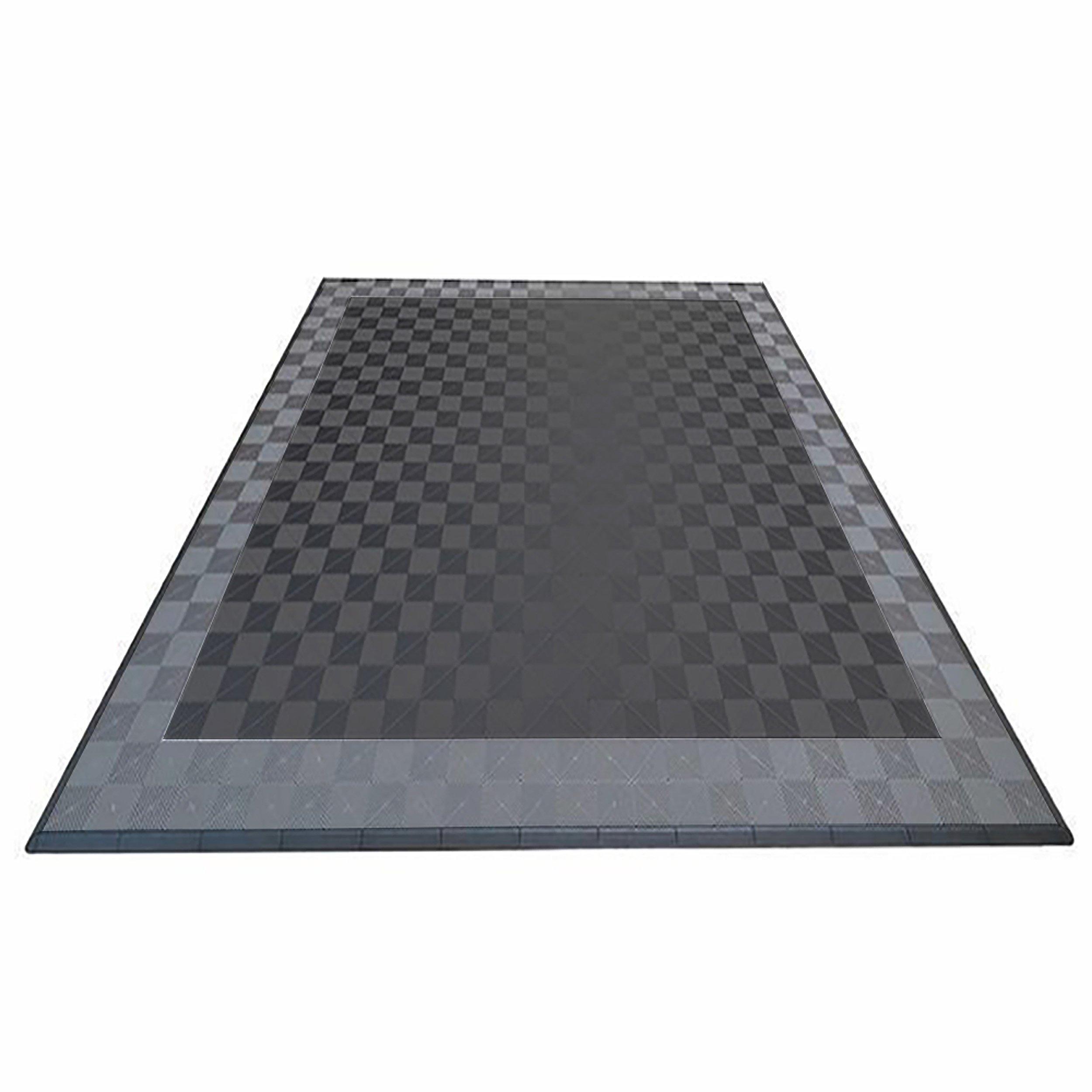 Swisstrax Ribtrax PRO Large Mat Kit - Border (Jet Black/Slate Grey)