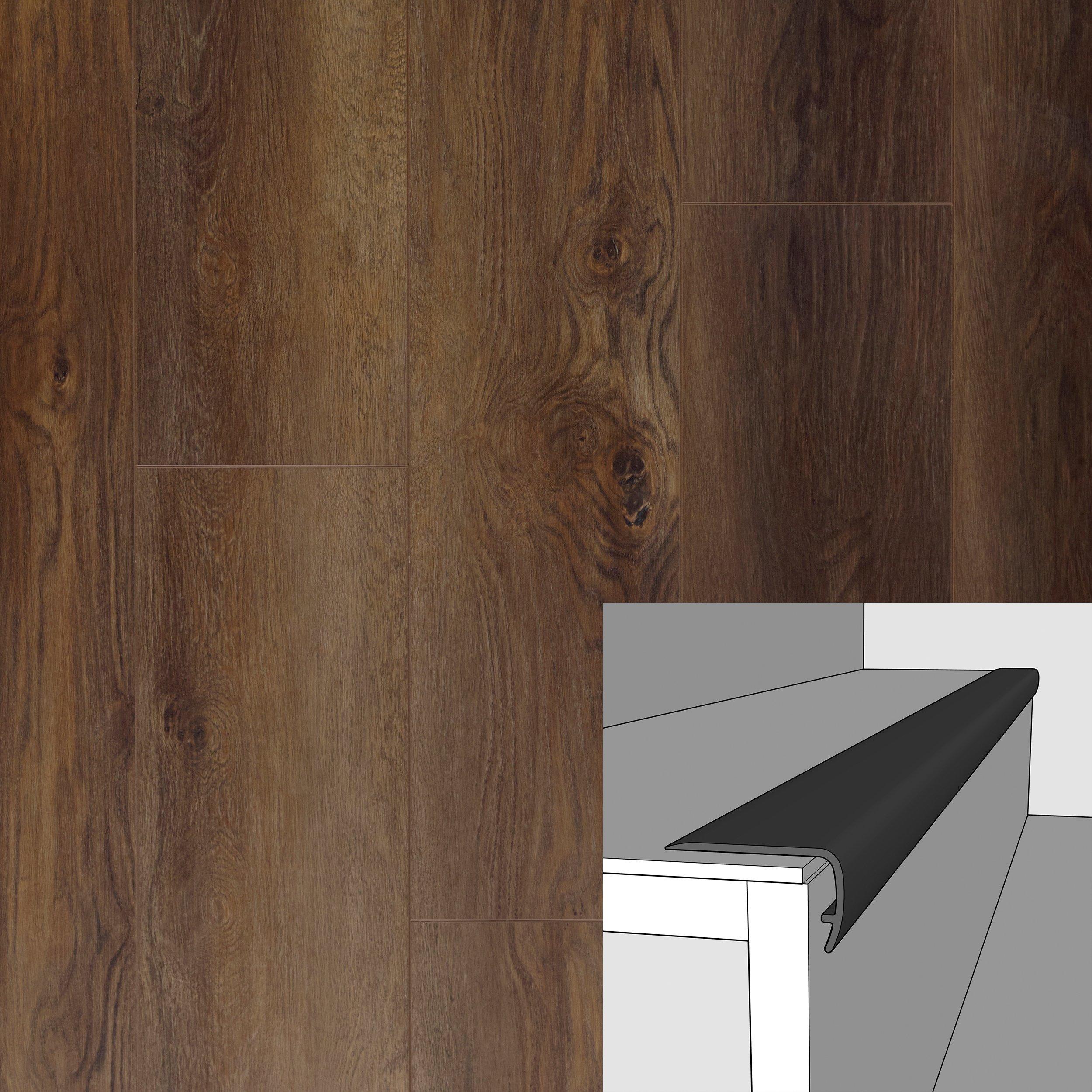 Caspian Sierra 94in. Vinyl Overlapping Stair Nose
