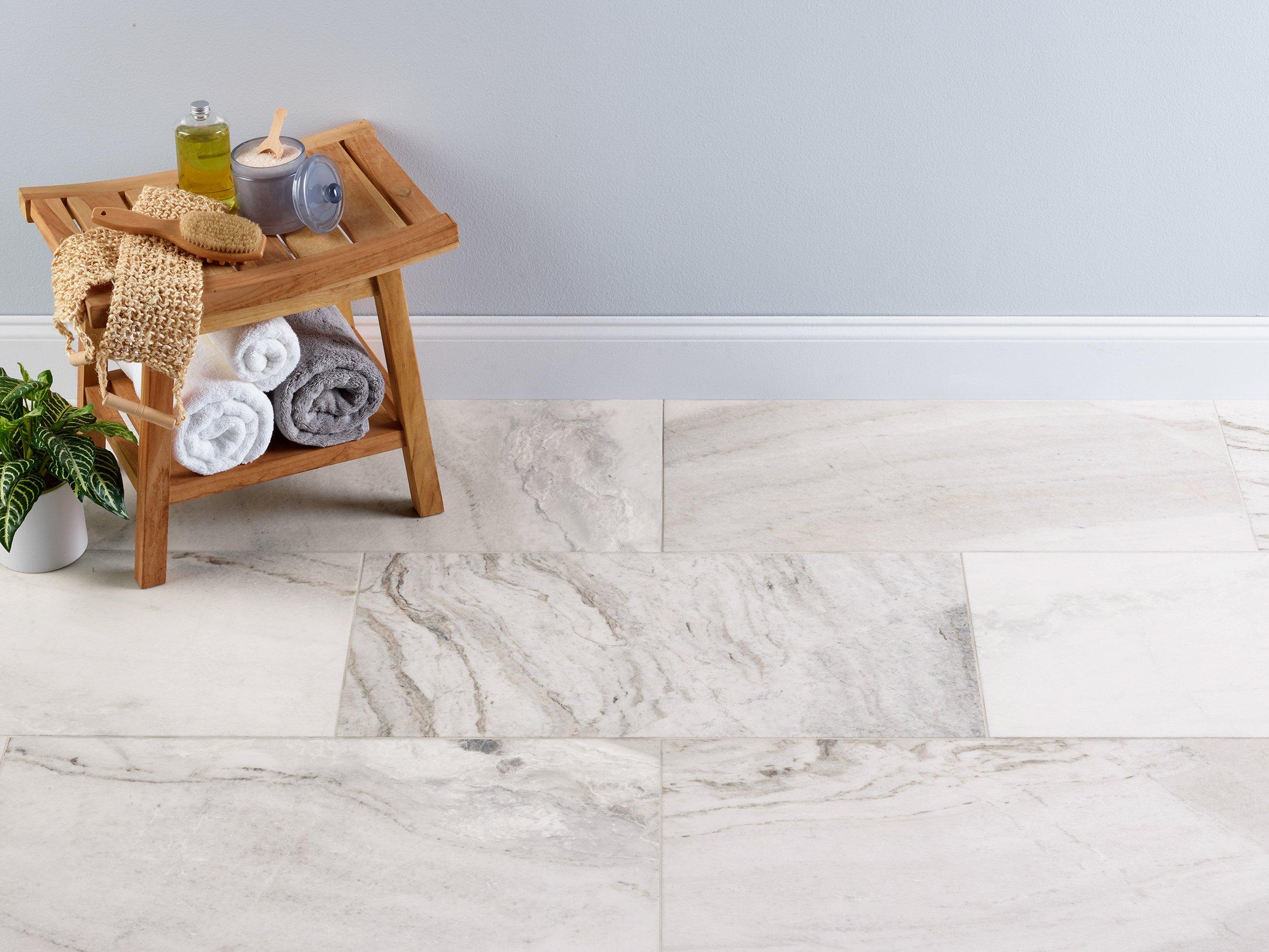 Bianco Orion Brushed Marble Tile