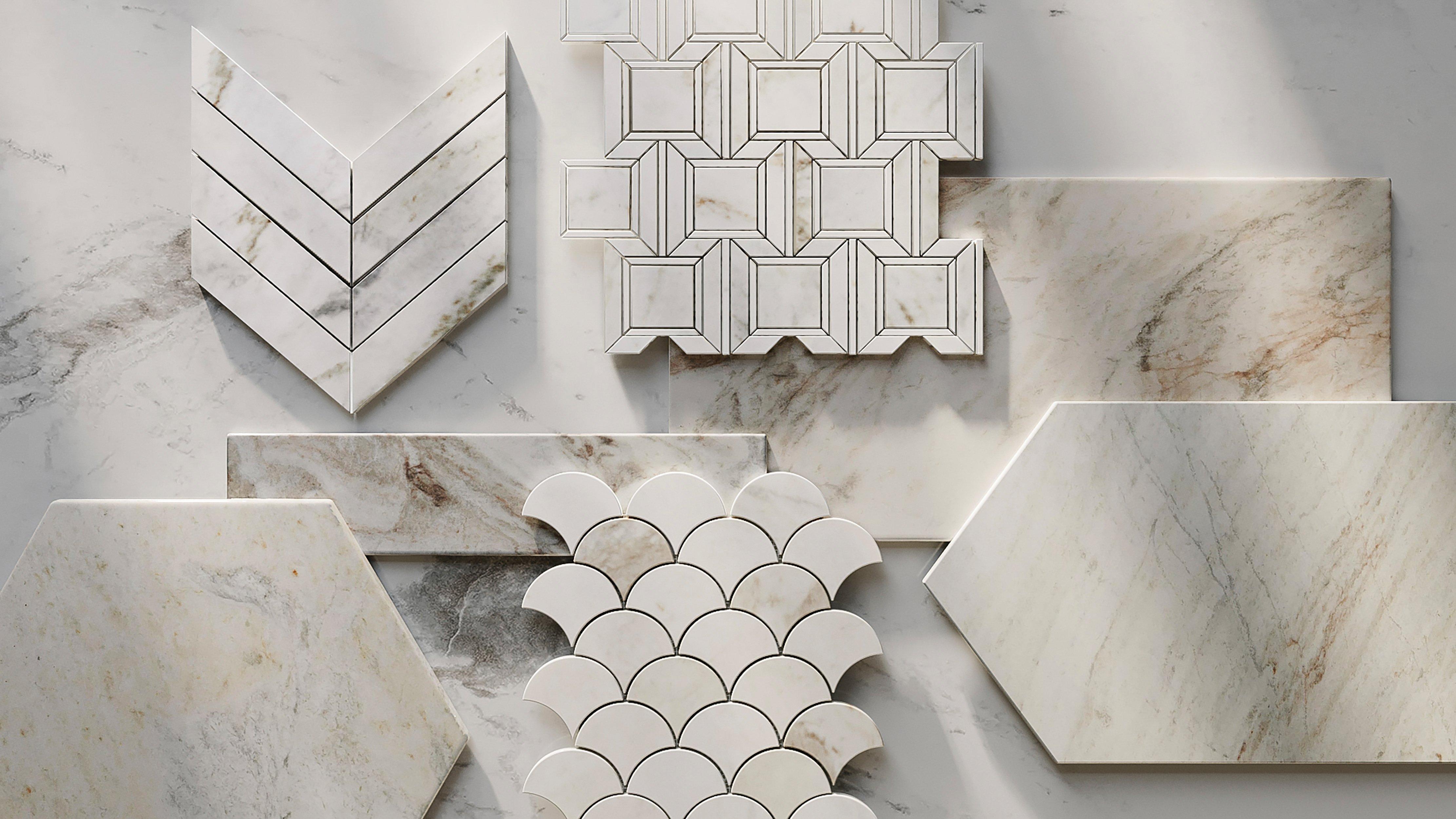 Bianco Orion Brushed Marble Tile