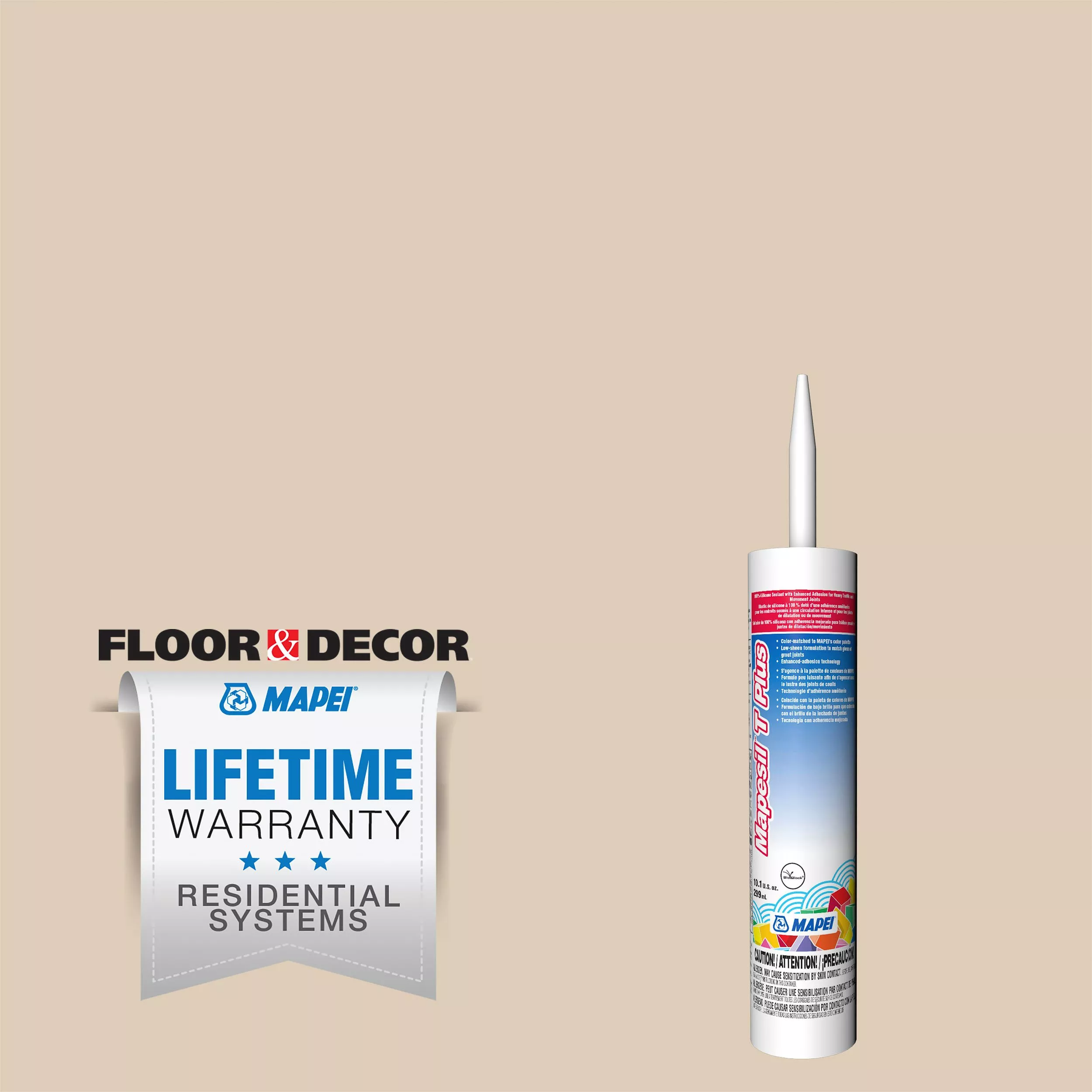 Mapei 49Light Almond Mapesil T Plus Silicone Caulk Floor and Decor