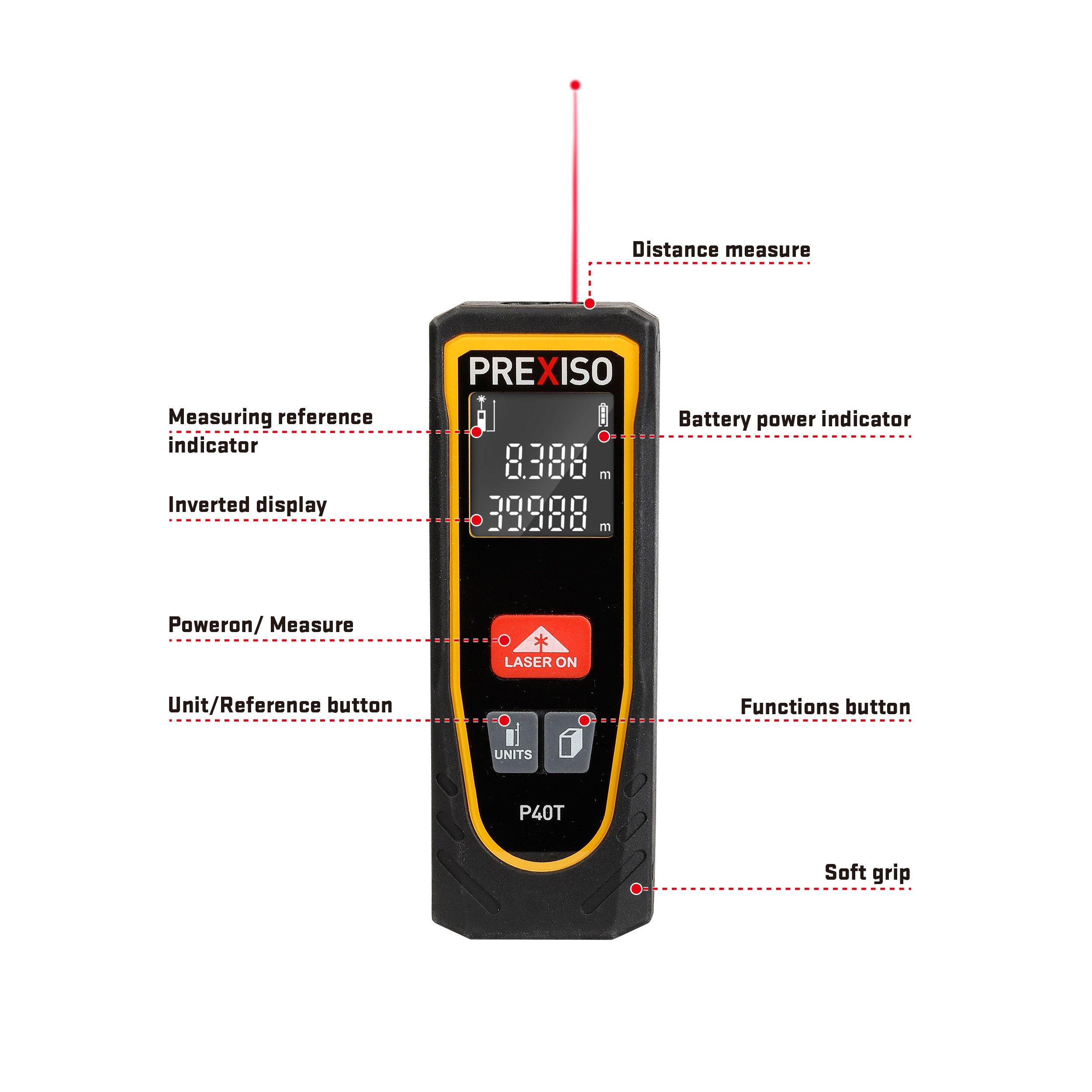 PREXISO Pocket Laser Measurement Tool Laser Distance Meter Laser Measure  Backlit