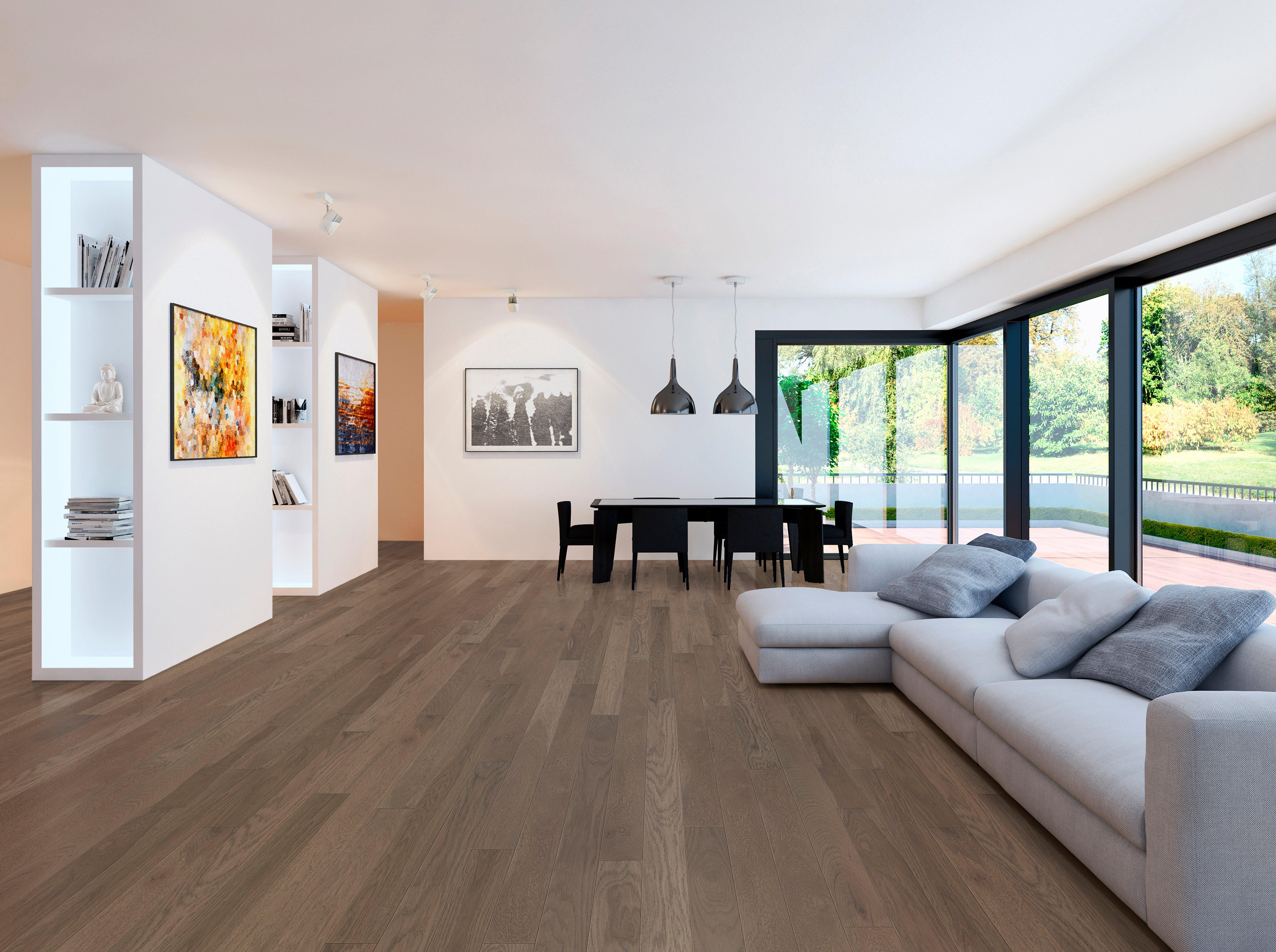 Mountain Peak White Oak Wire-Brushed Solid Hardwood