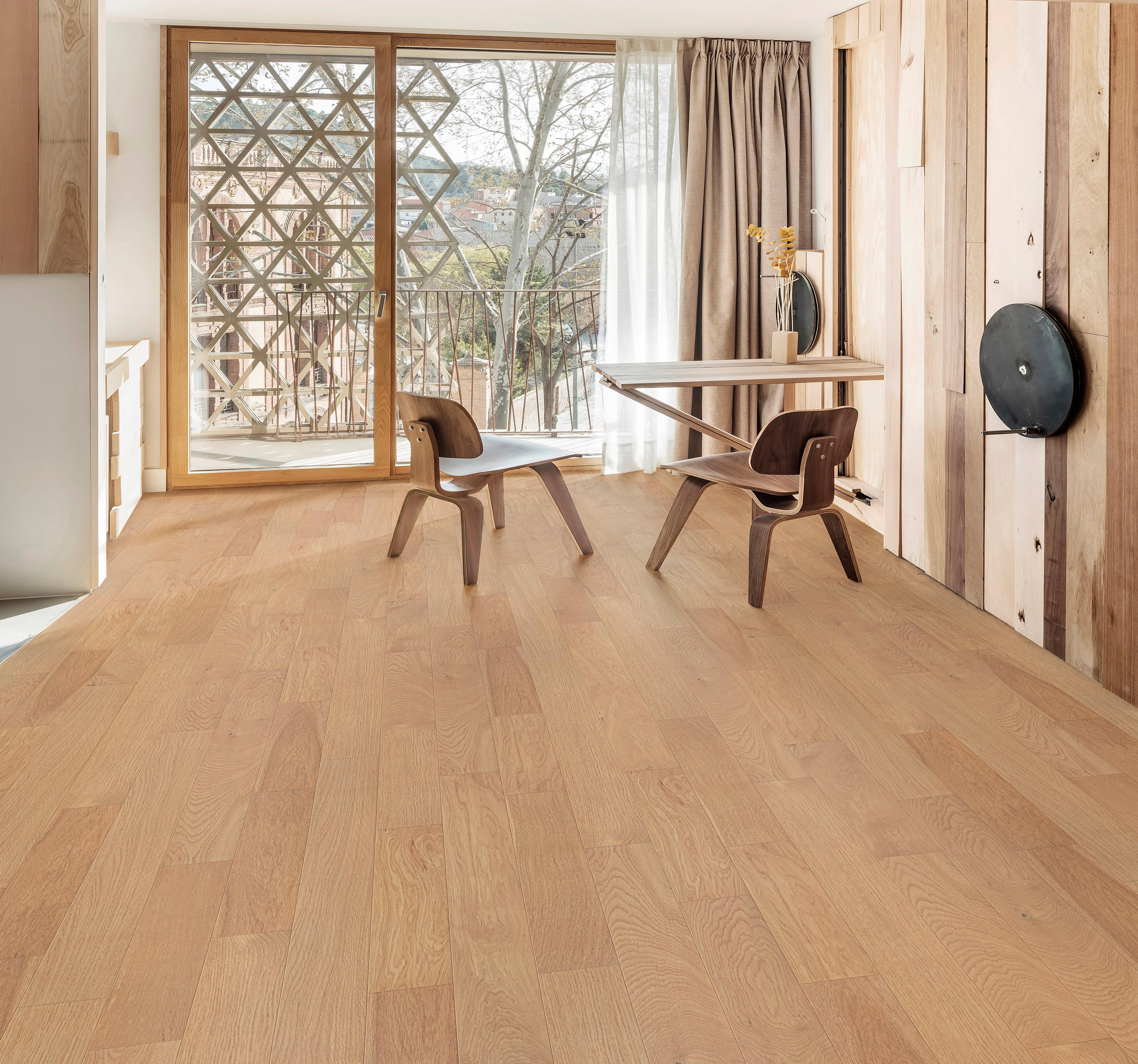 Hillside White Oak Wire-Brushed Solid Hardwood