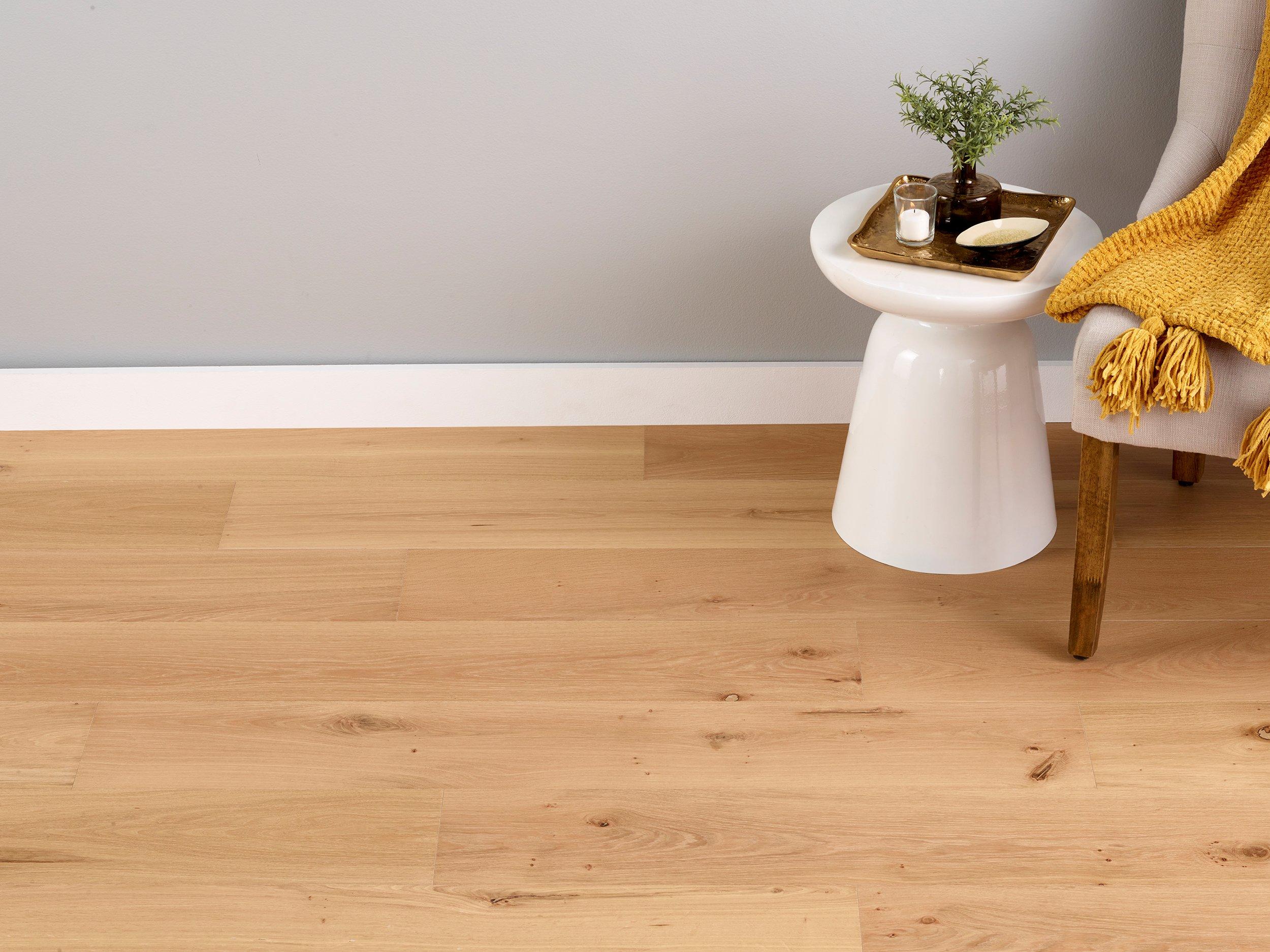 White knot free wide plank engineered hardwood floors in White Oak -  rewardflooring