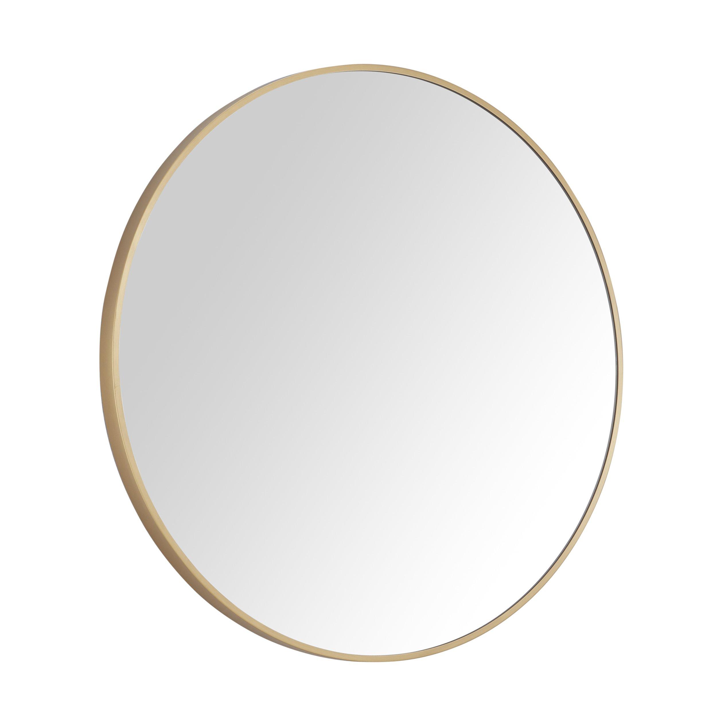 Aria 30 in. Brushed Gold Mirror