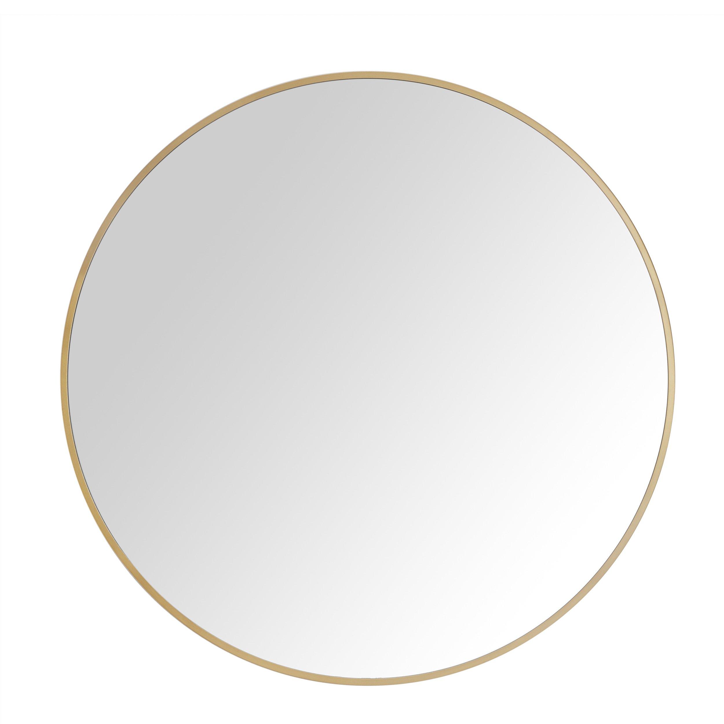 Aria 30 in. Brushed Gold Mirror