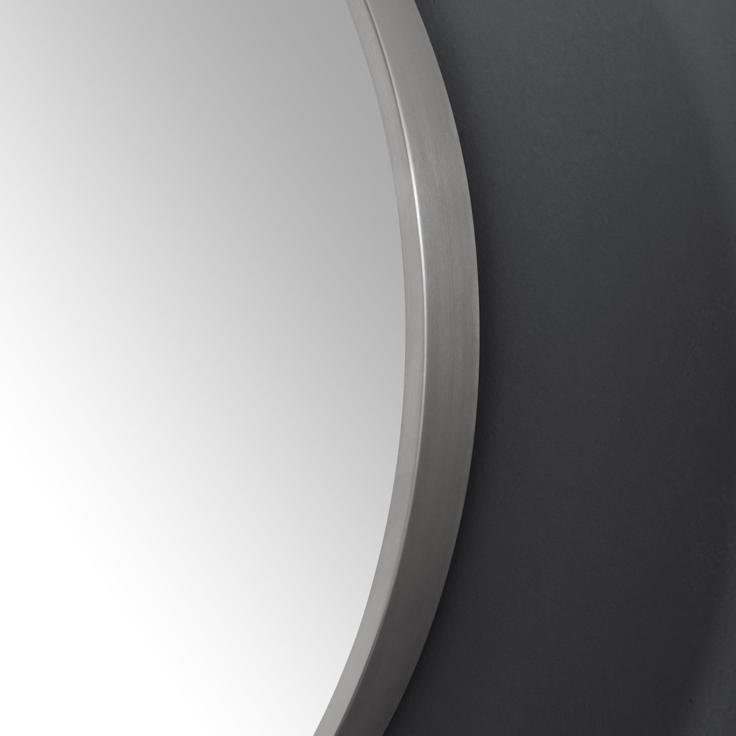 Aria 30 in. Brushed Stainless Steel Mirror