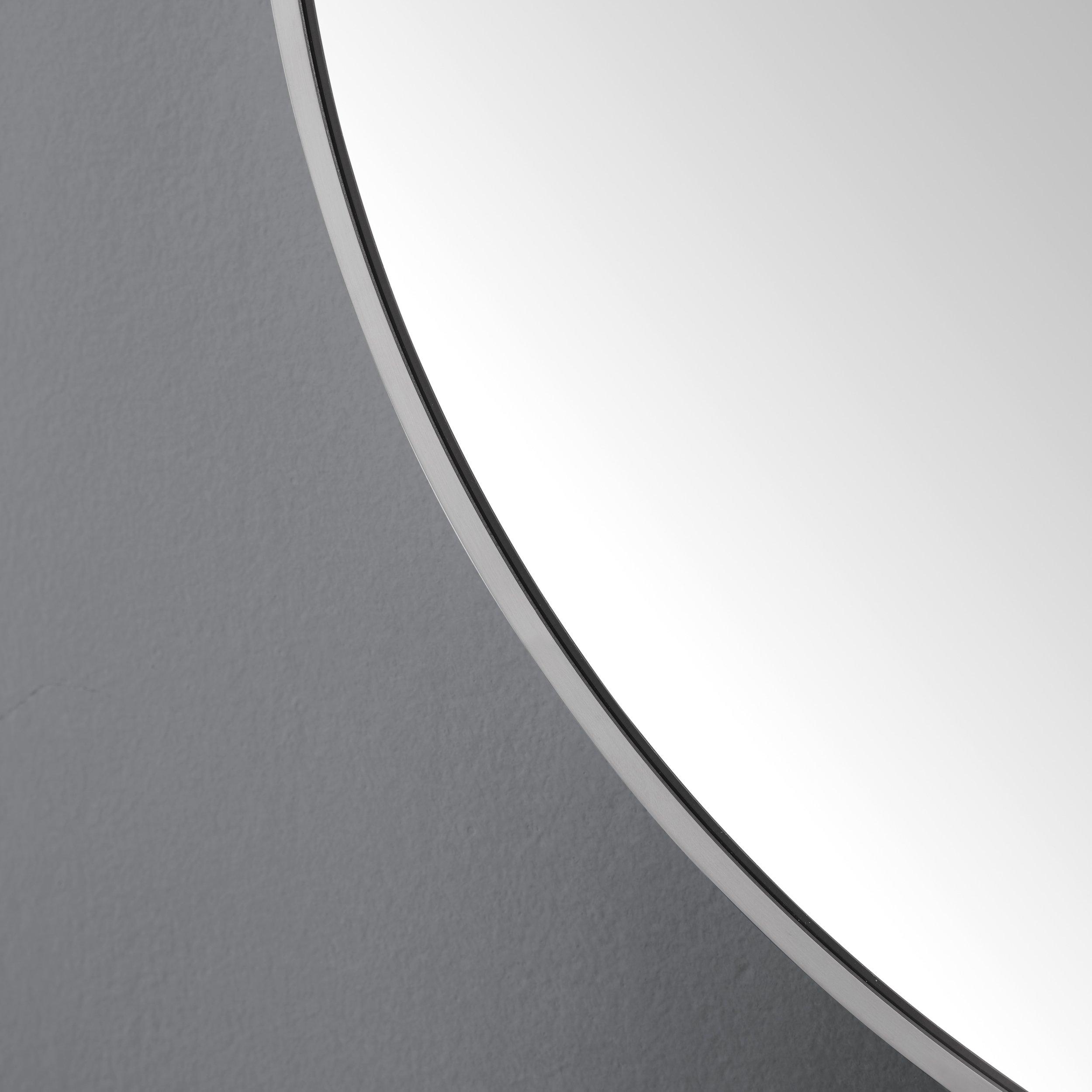 Aria 30 in. Brushed Stainless Steel Mirror