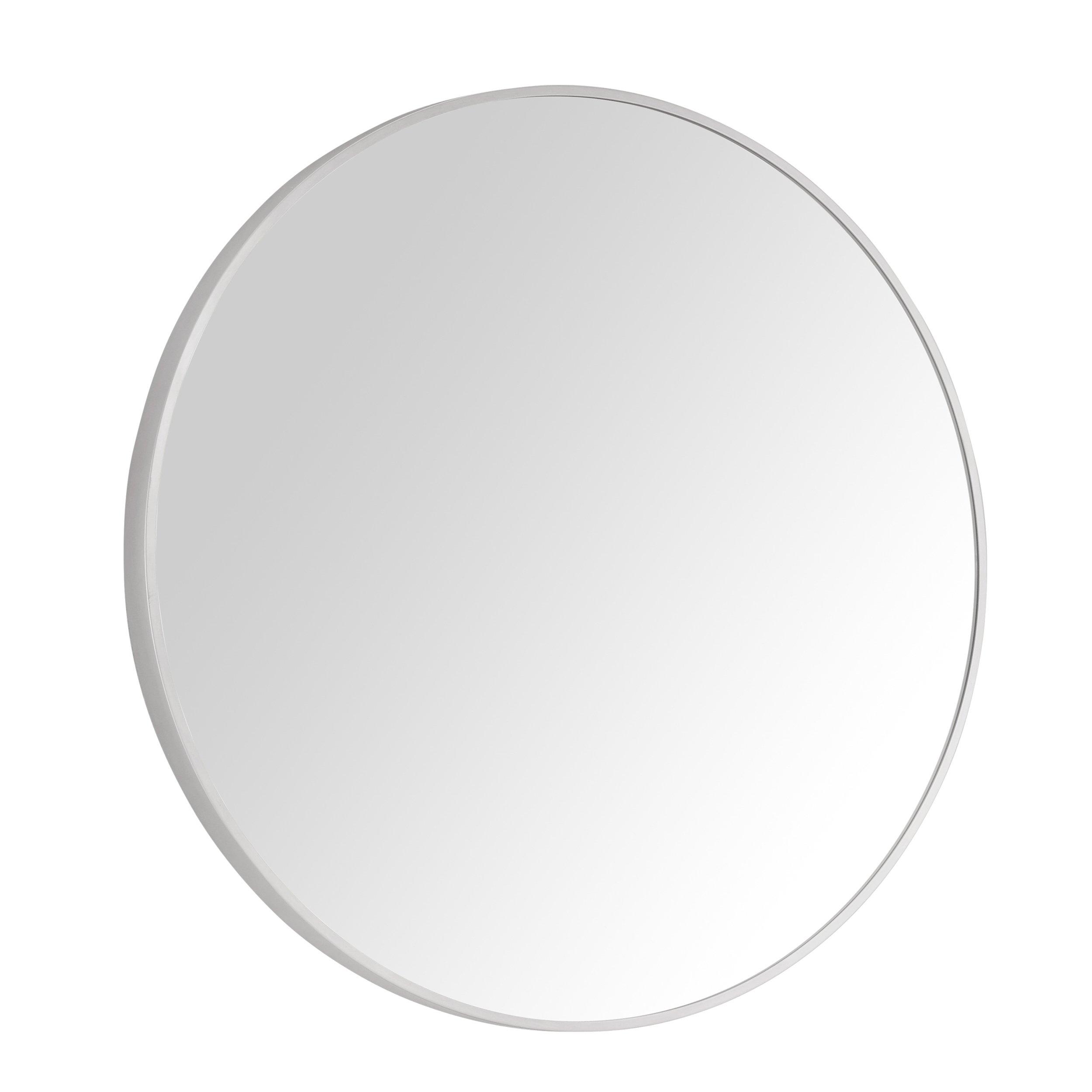 Aria 30 in. Brushed Stainless Steel Mirror