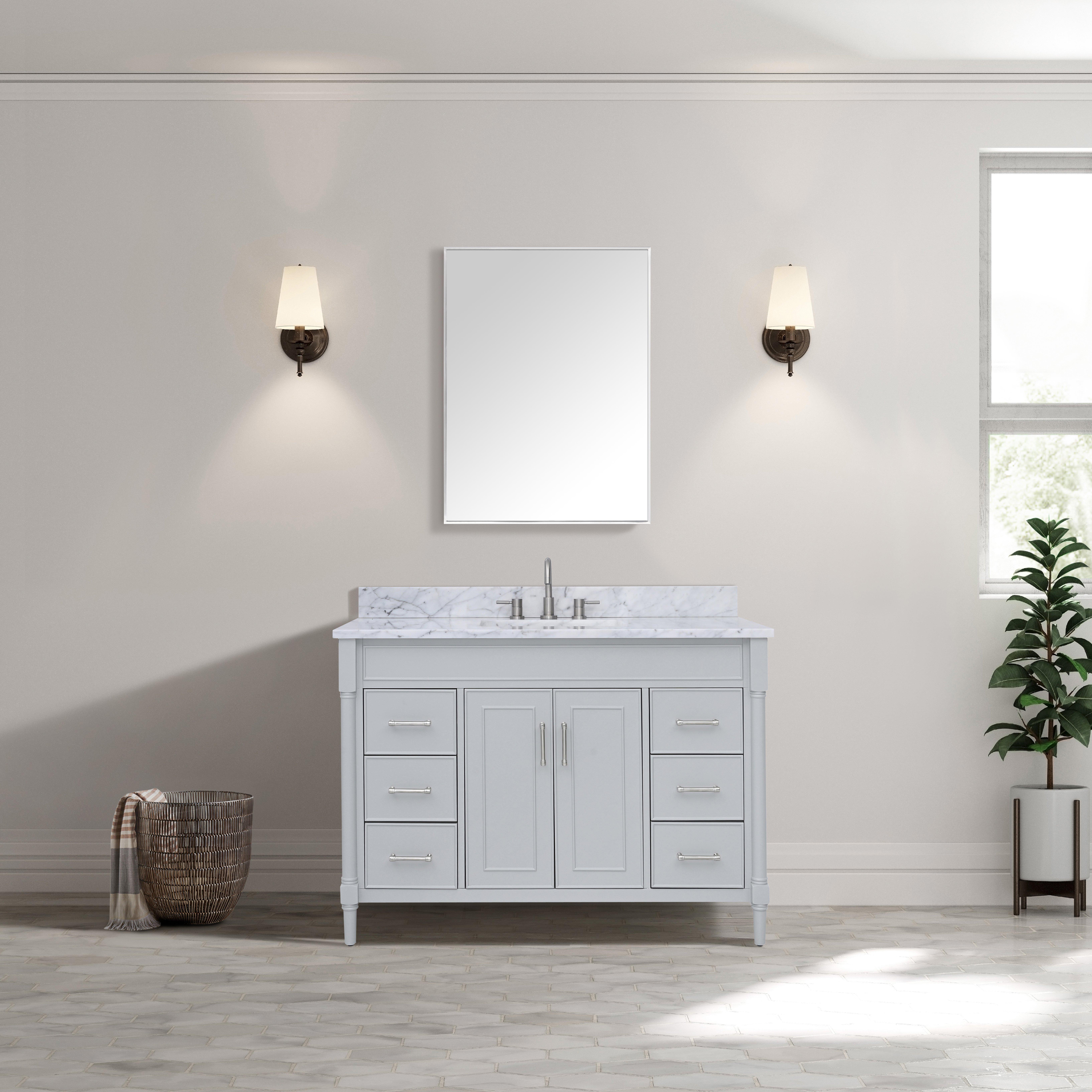 Bethany 48 in. Gray Vanity Base