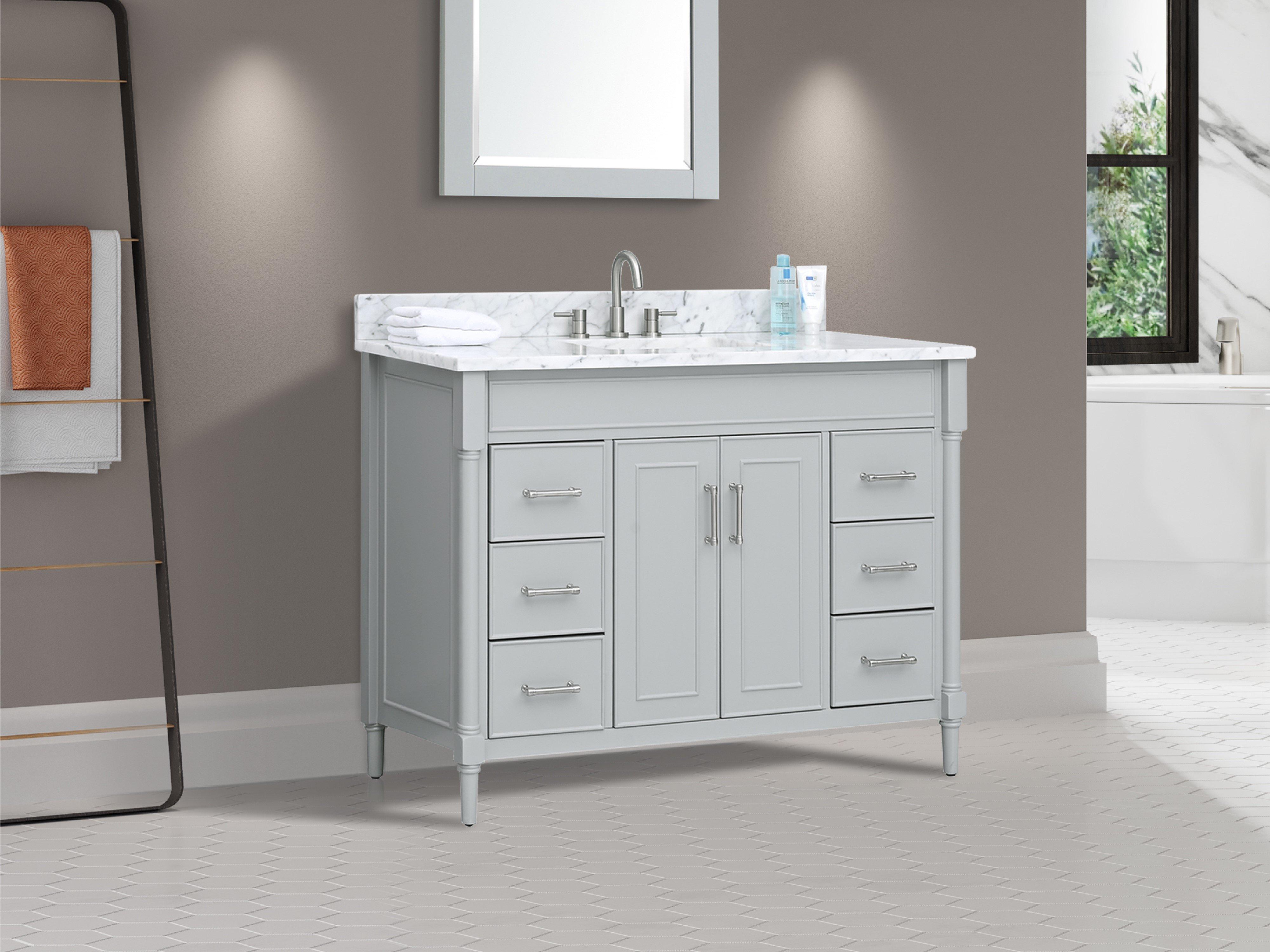 Bethany 48 in. Gray Vanity Base  Floor and Decor