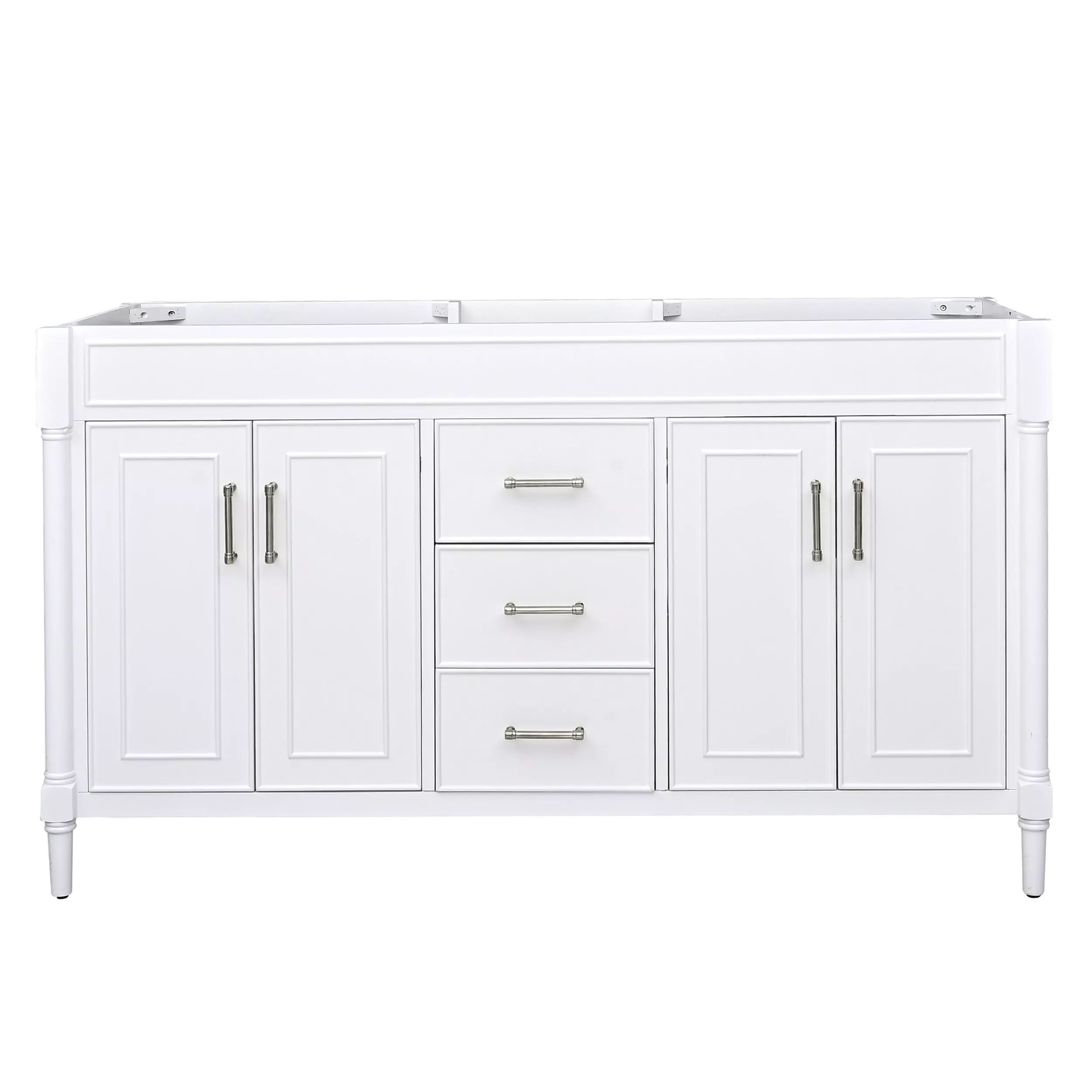 Bethany 60 in. White Double Vanity Base Floor and Decor