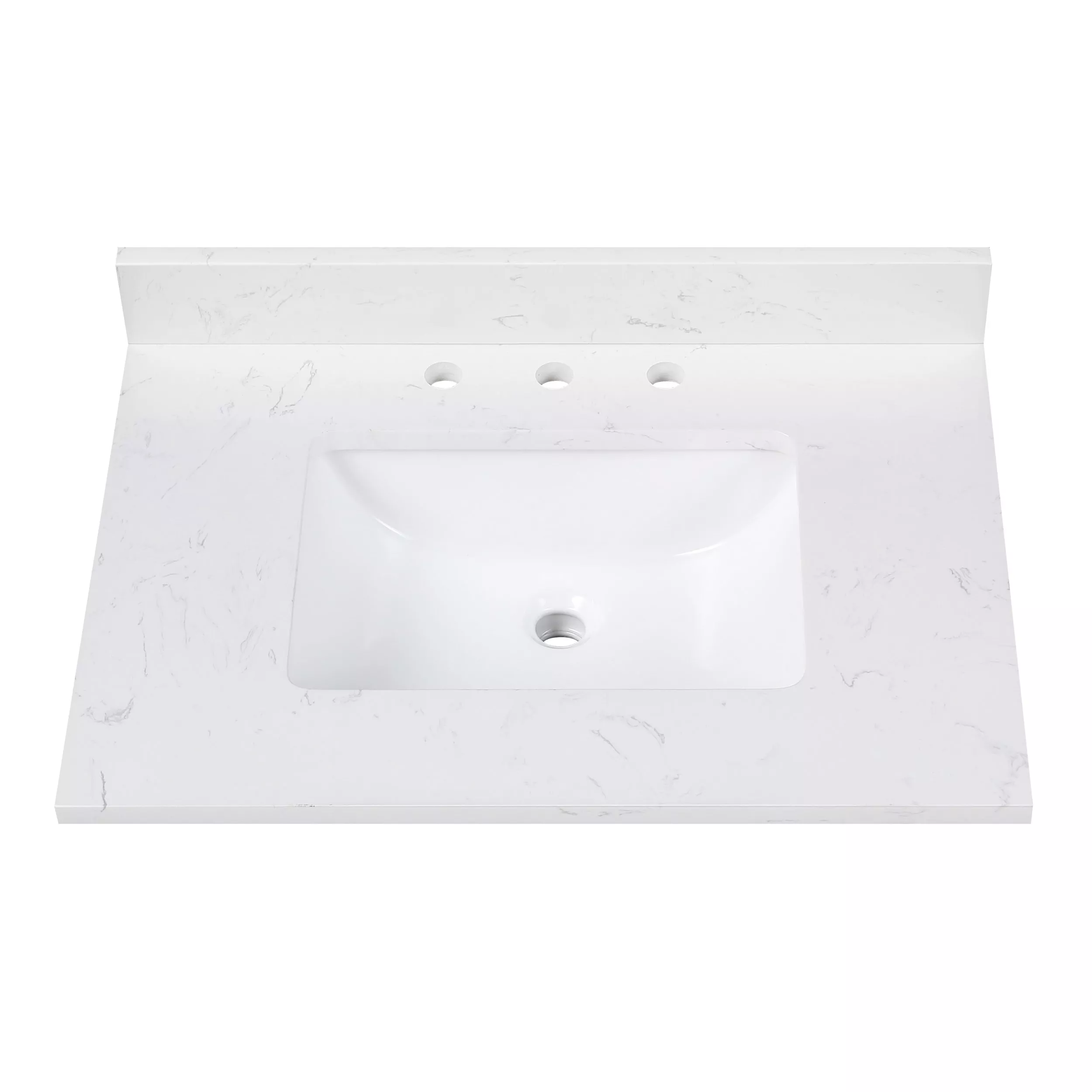 Cala White 31 in. Engineered Stone Vanity Top