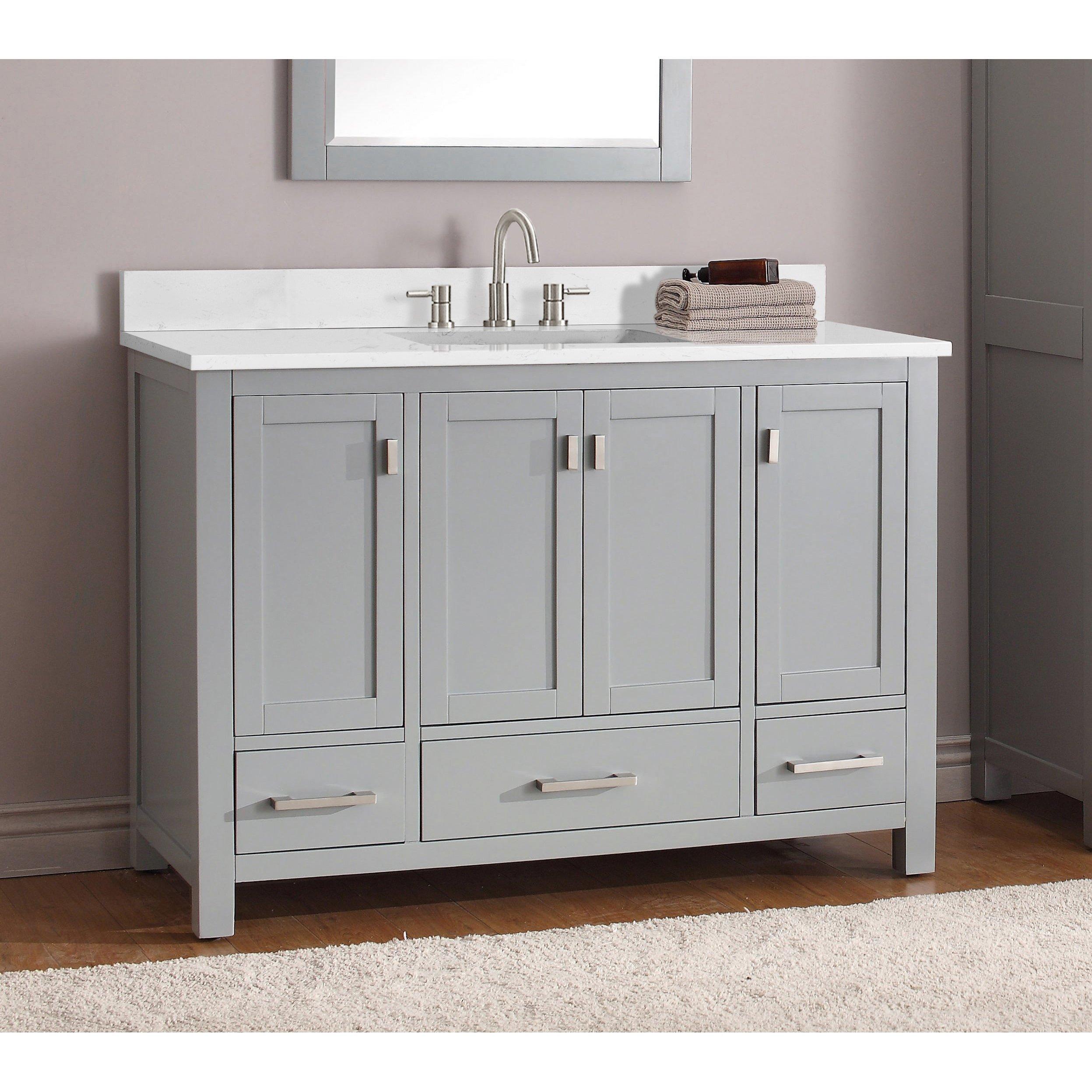 Cala White 49 in. Engineered Stone Vanity Top Floor and Decor