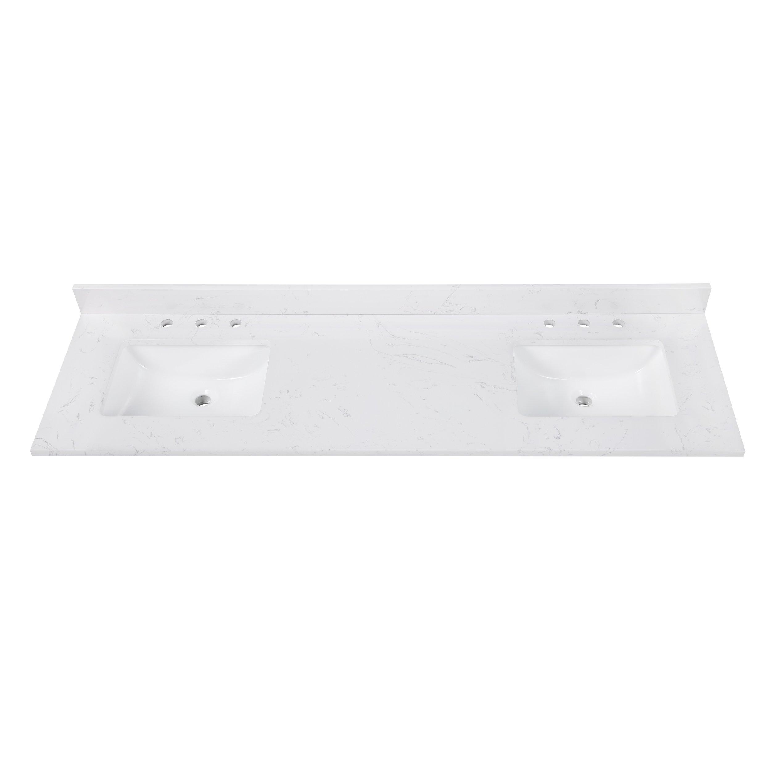 Dawn? Top Mount Equal Double Bowl Sink with Integral Drain Board and O –  Kitchen Cabinets Queens-Nassau: Bathroom Vanities; Custom Counters