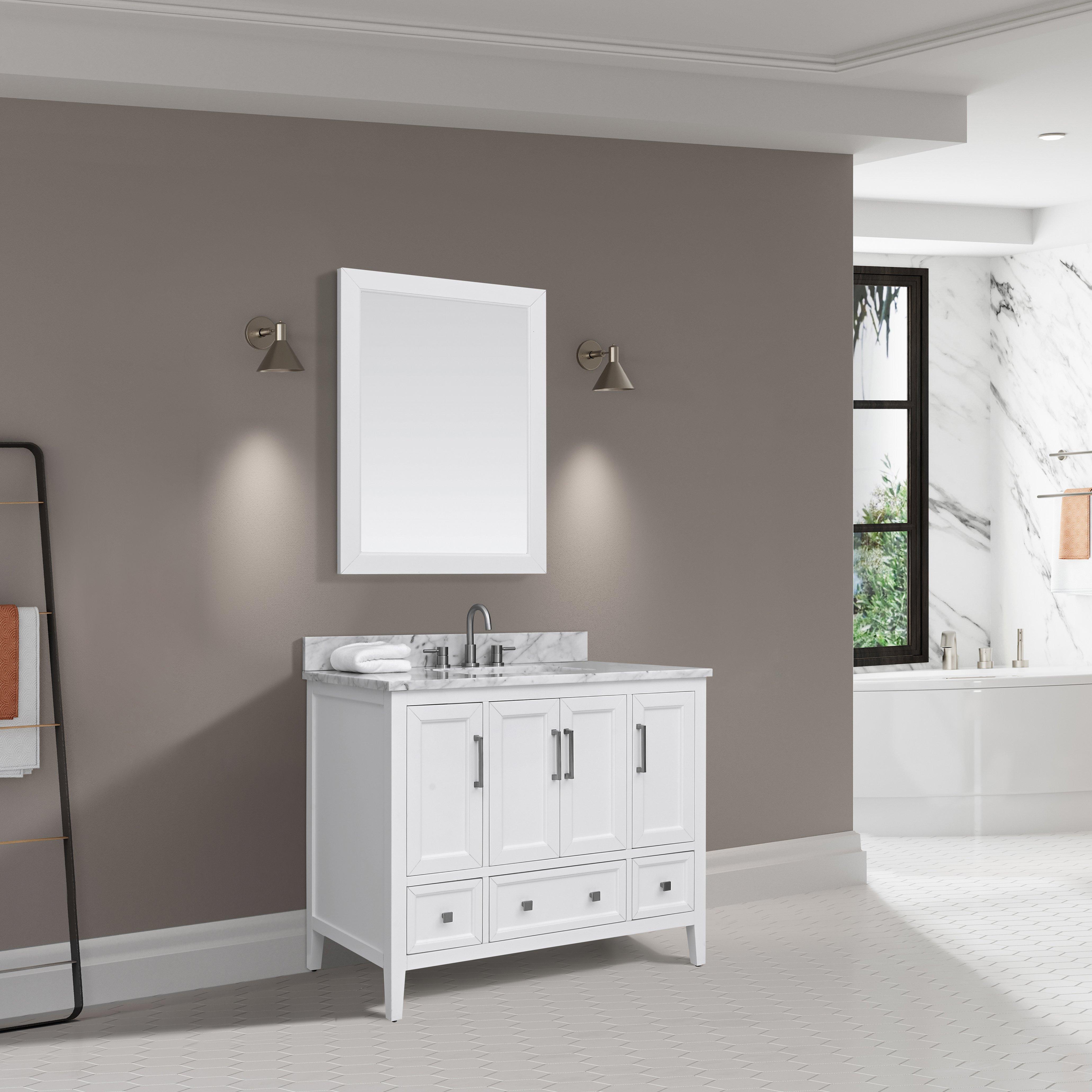 Everly 42 in. White Vanity Base