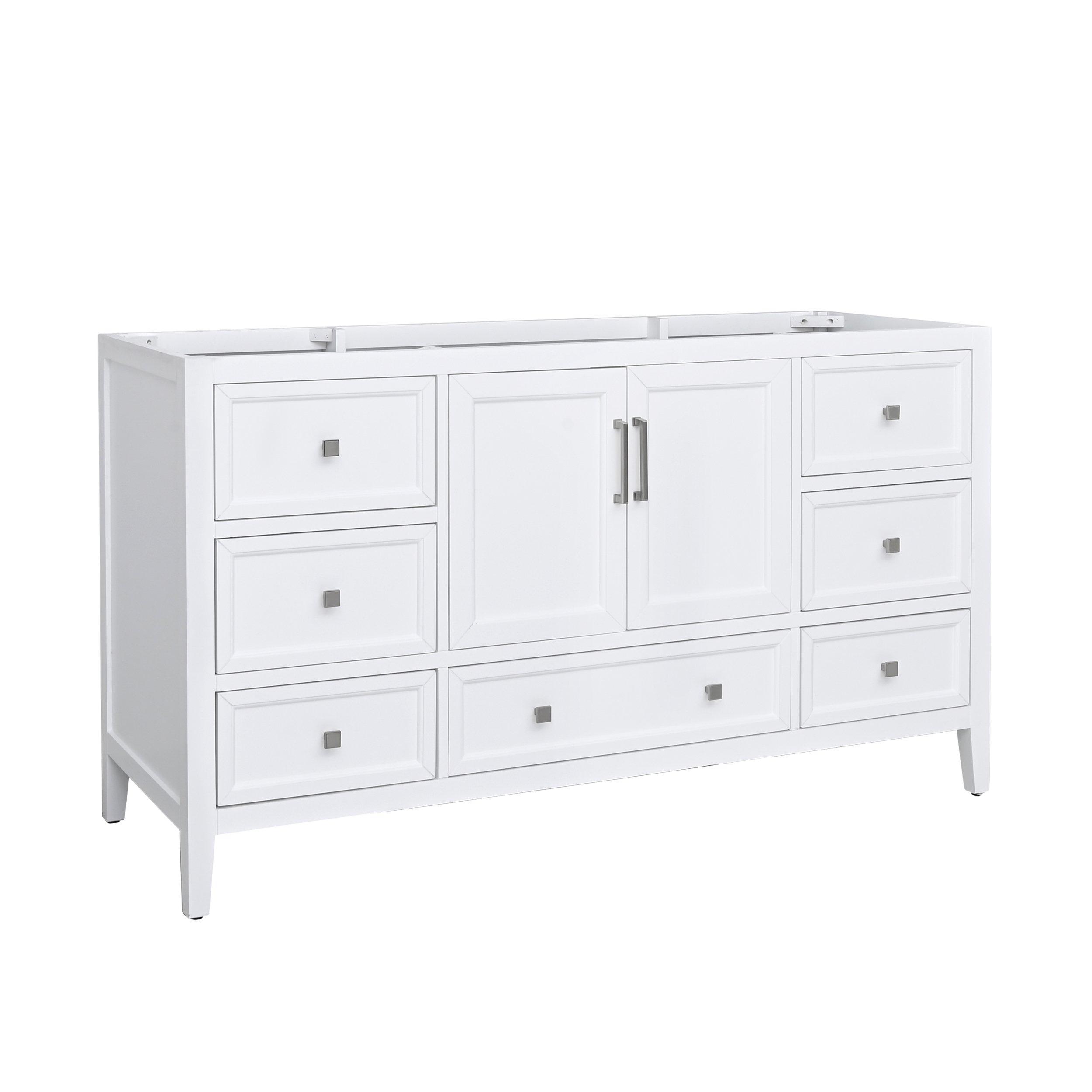 Everly 60 in. White Vanity Base