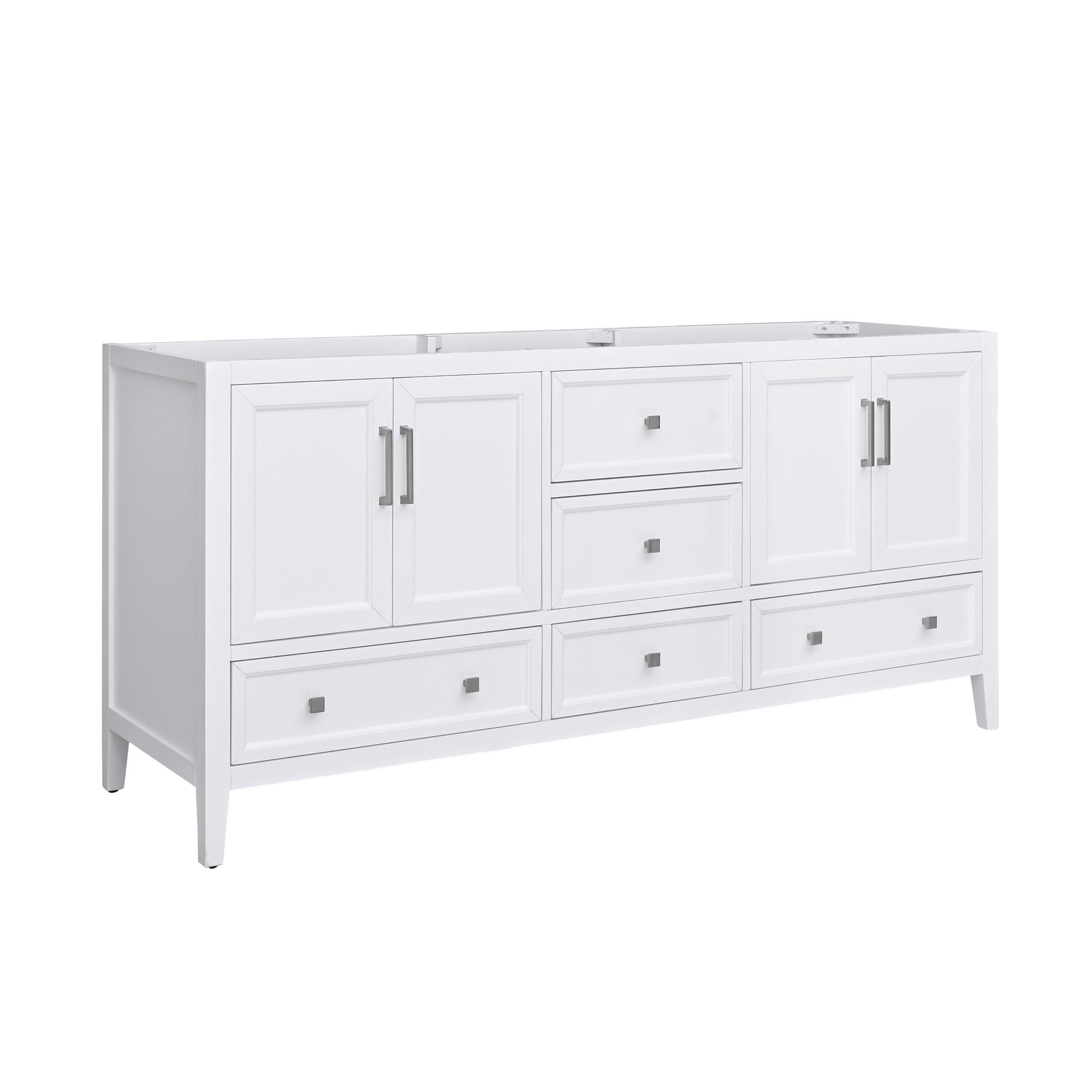 Everly 72 in. White Double Vanity Base