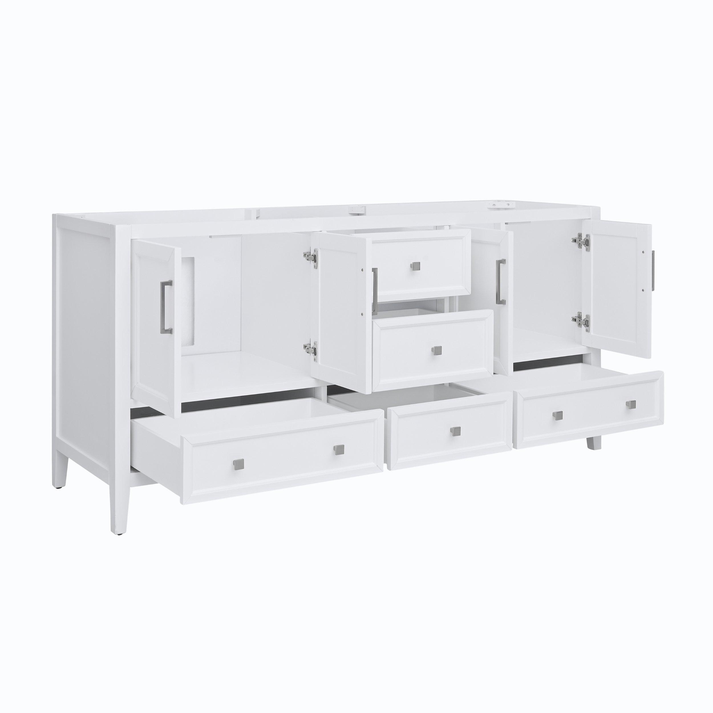 72 Double Bathroom Vanity Base Only RTA Cabinet Store Base Finish: Weston Espresso - Configuration #3