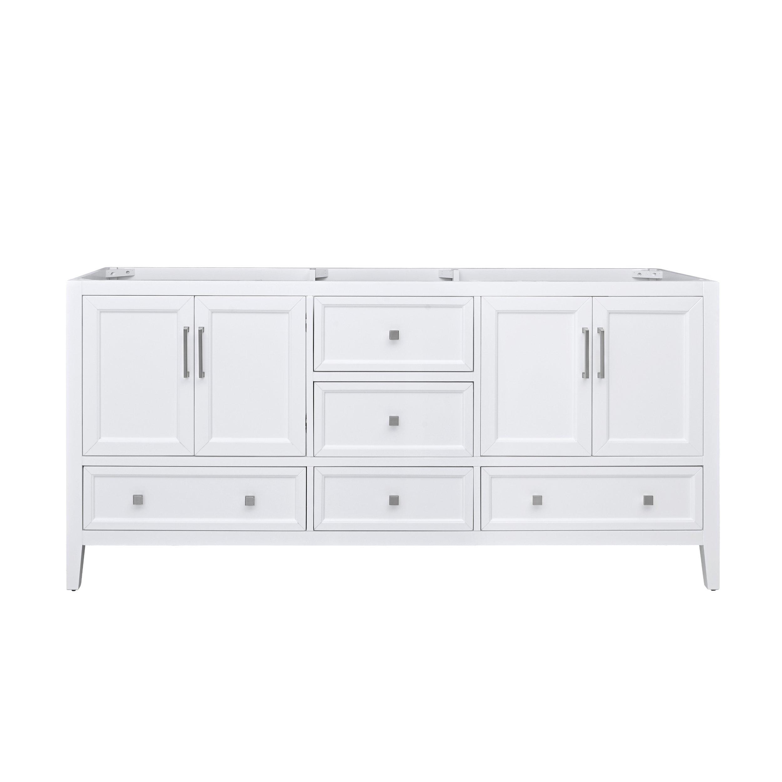 Everly 72 in. White Double Vanity Base