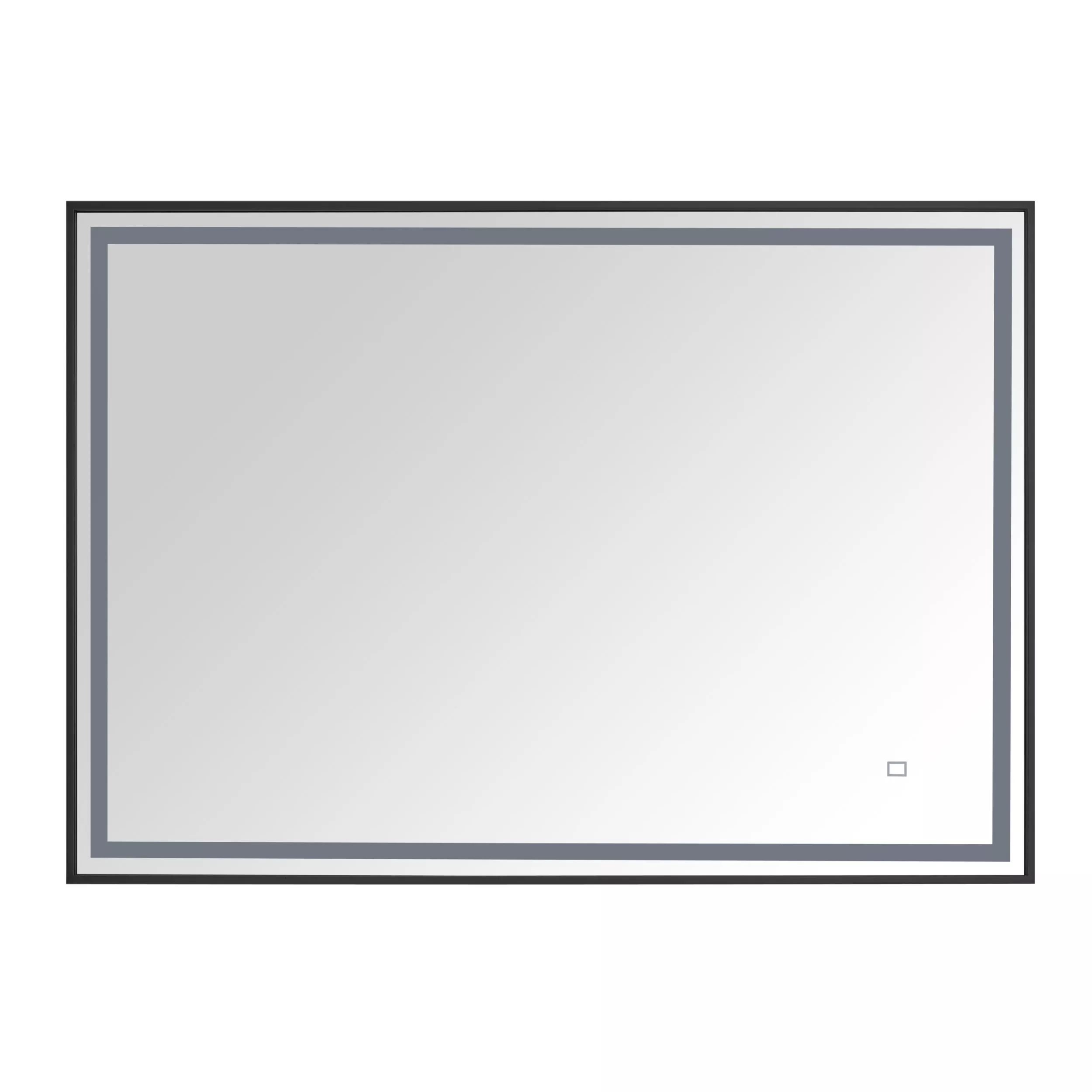 Lena 39 in. Matte Black LED Mirror