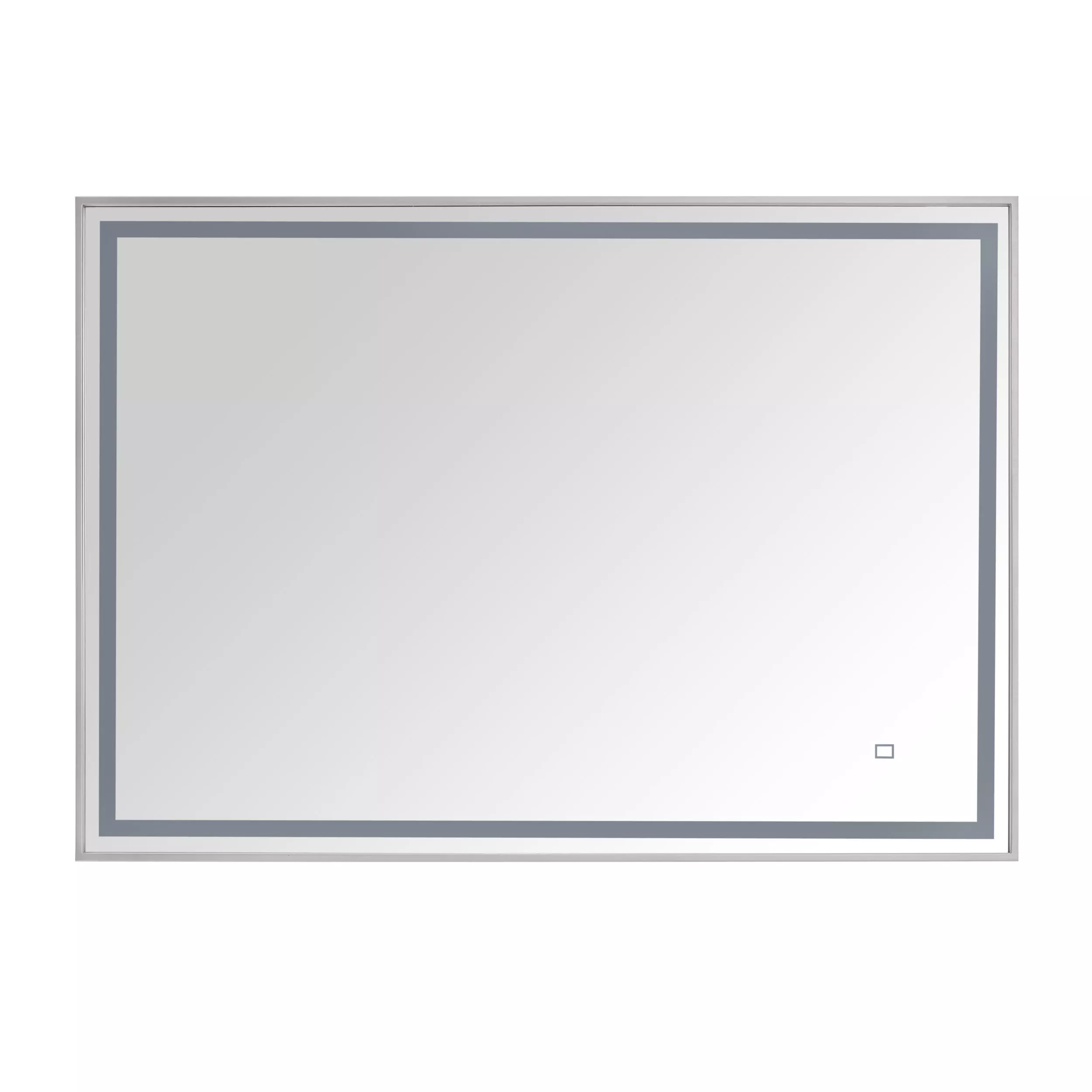 Lena 39 in. Brushed Stainless Steel LED Mirror
