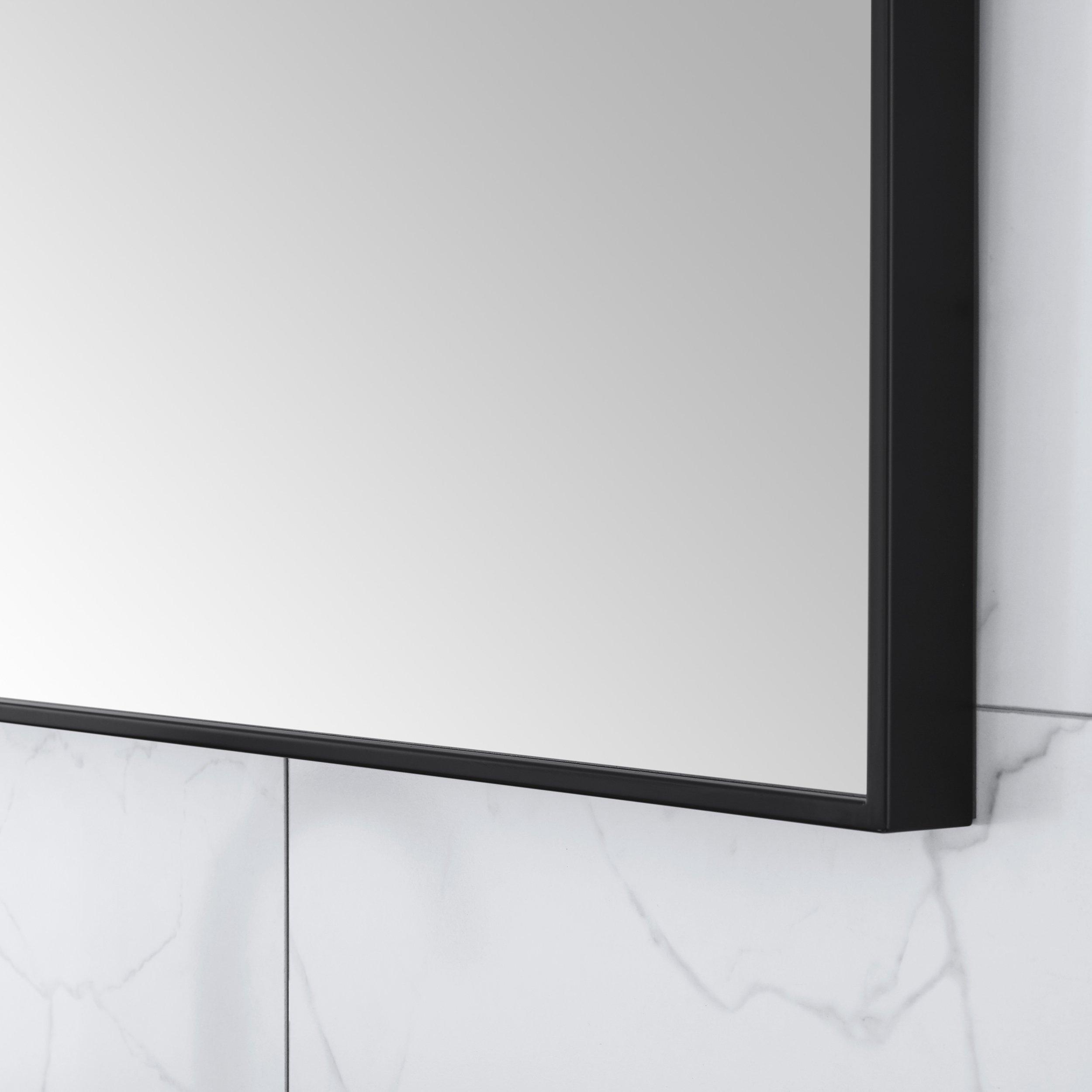 Matte Black Irregular Mirror - 21Wx36H by NBF Signature Series