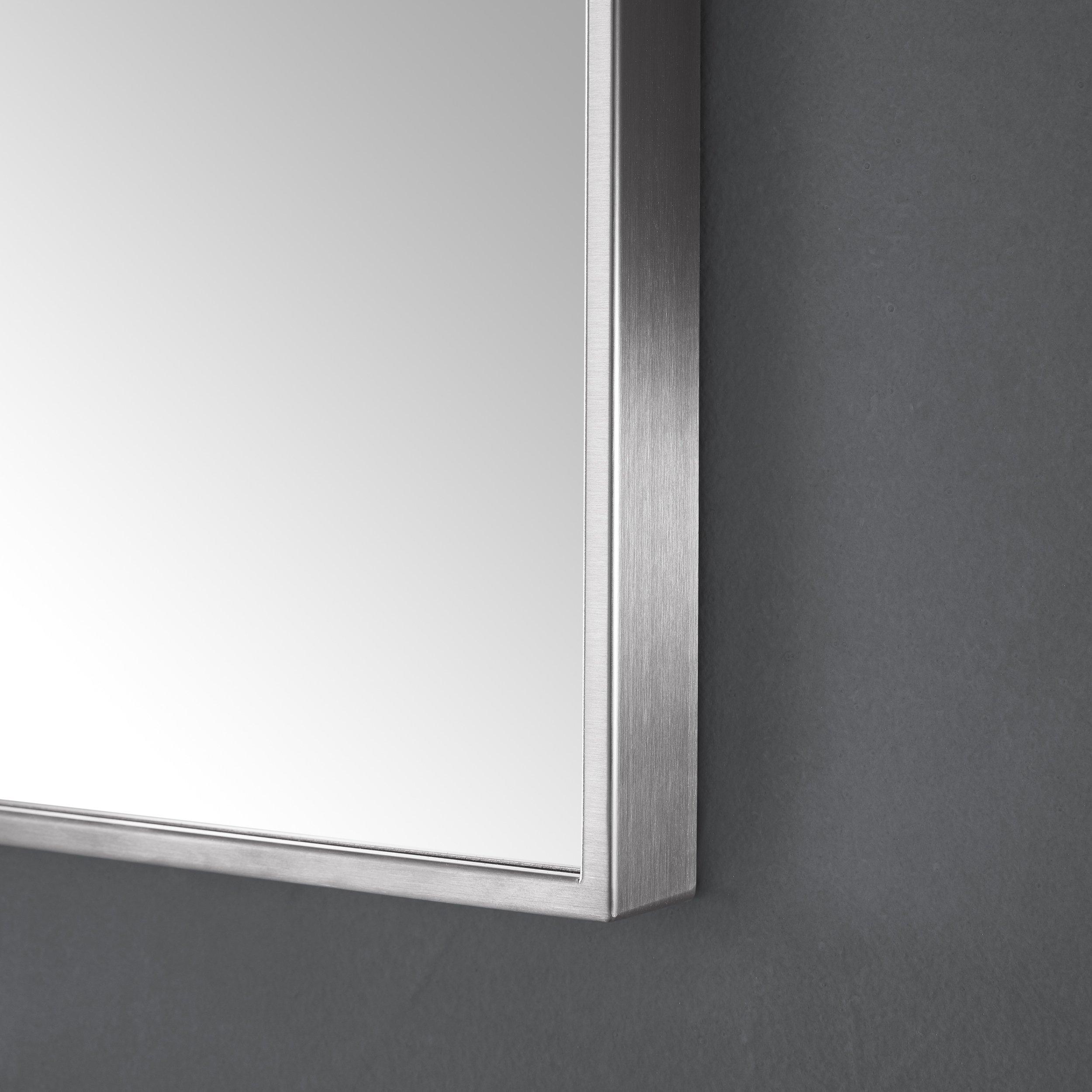 Sonia 39 in. Brushed Stainless Steel Mirror
