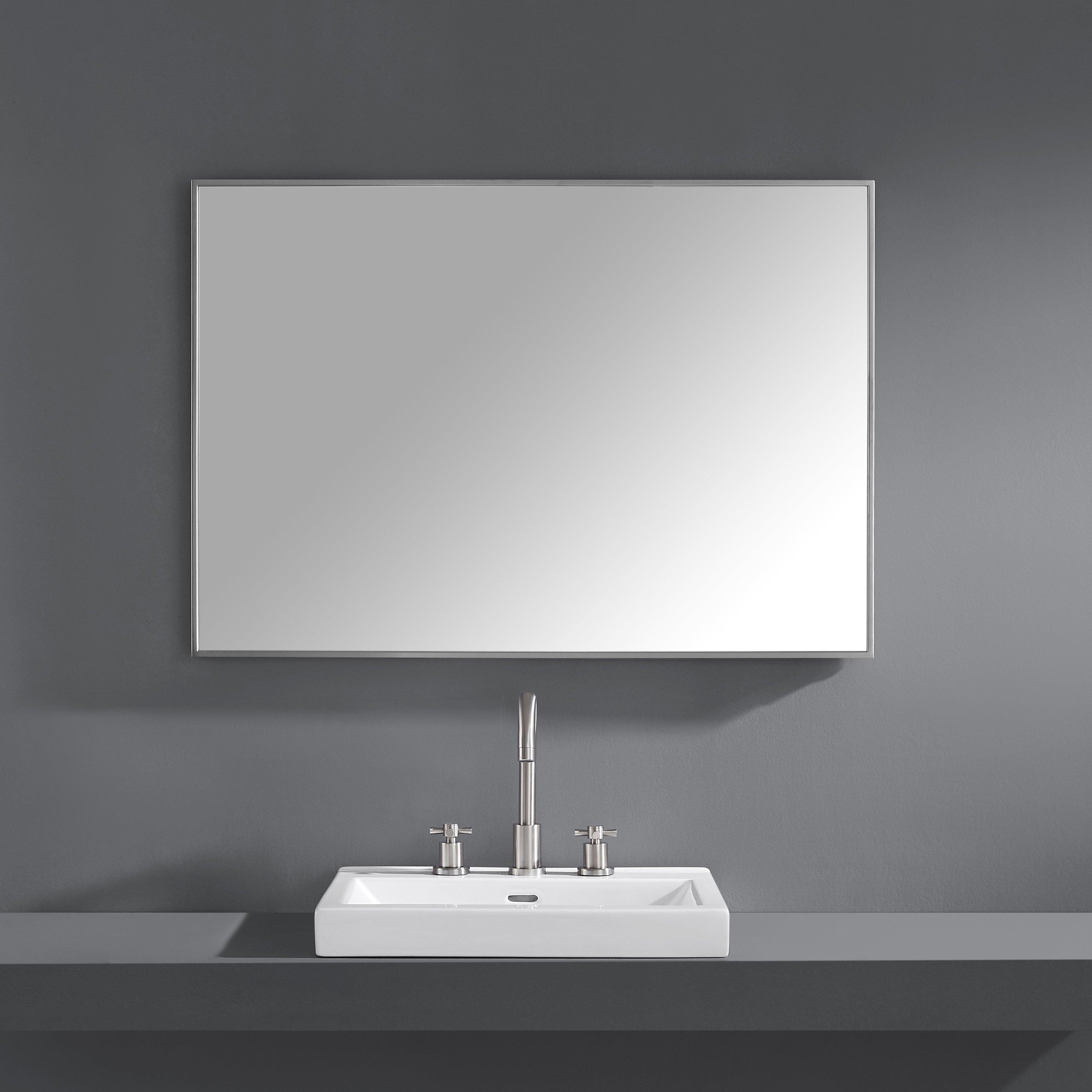 Sonia 39 in. Brushed Stainless Steel Mirror