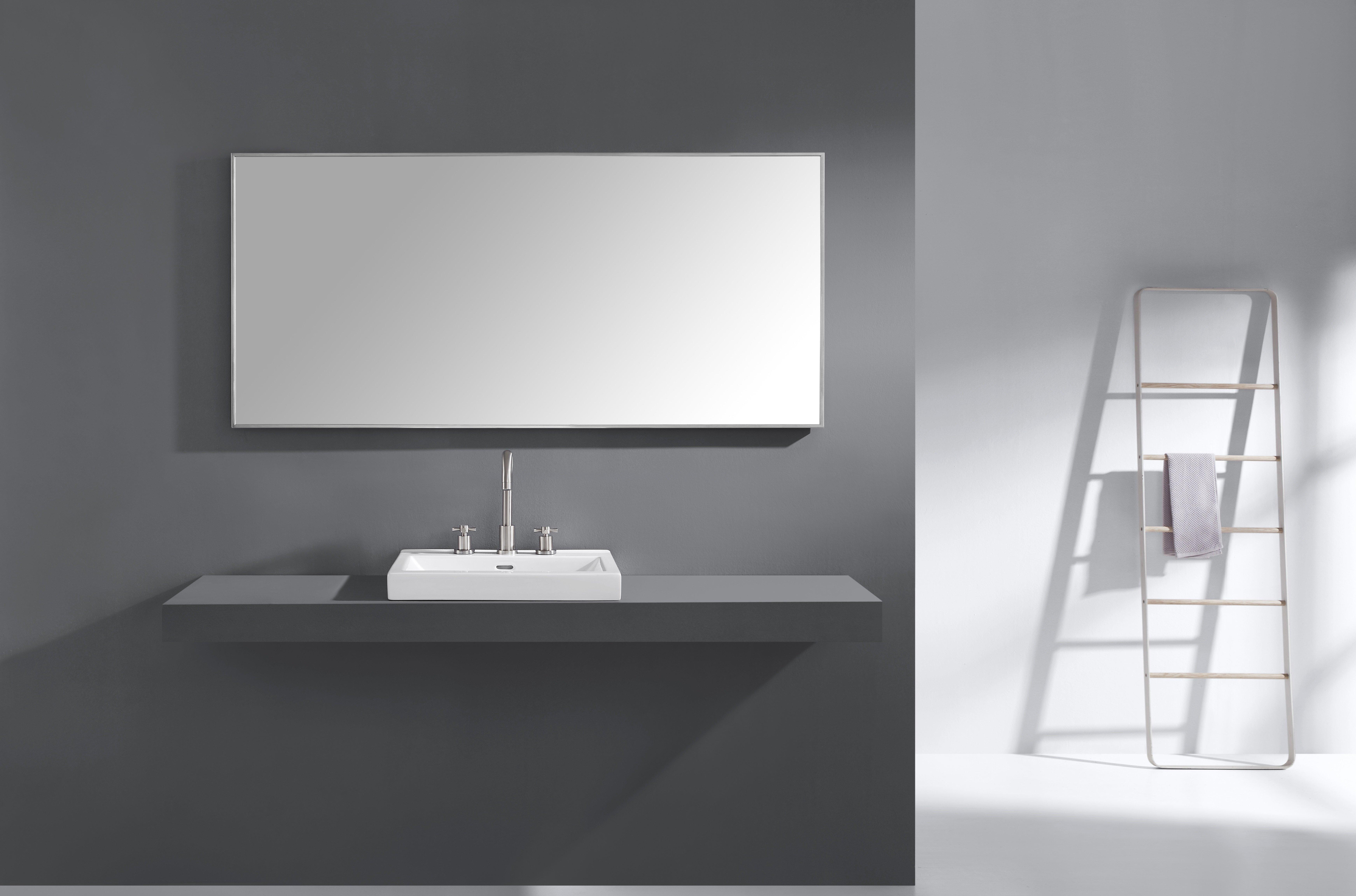 Sonia 59 in. Brushed Stainless Steel Mirror