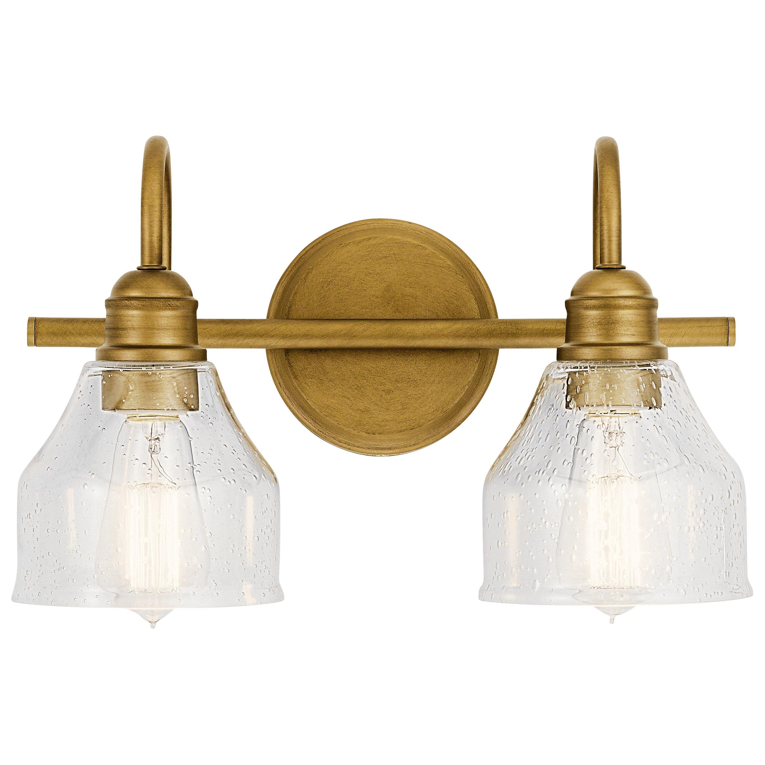 Avery Natural Brass Double Sconce