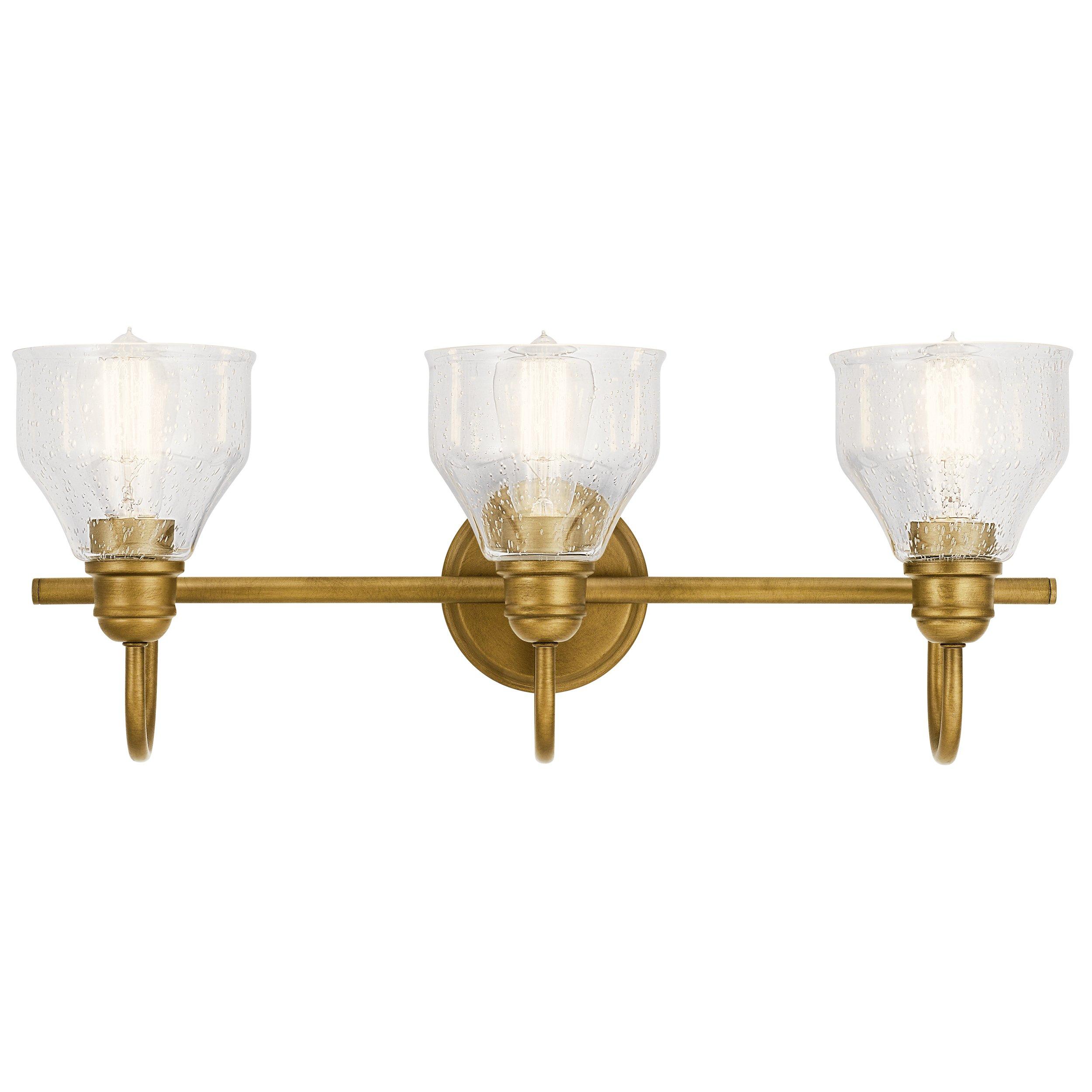 Avery Natural Brass Triple Sconce