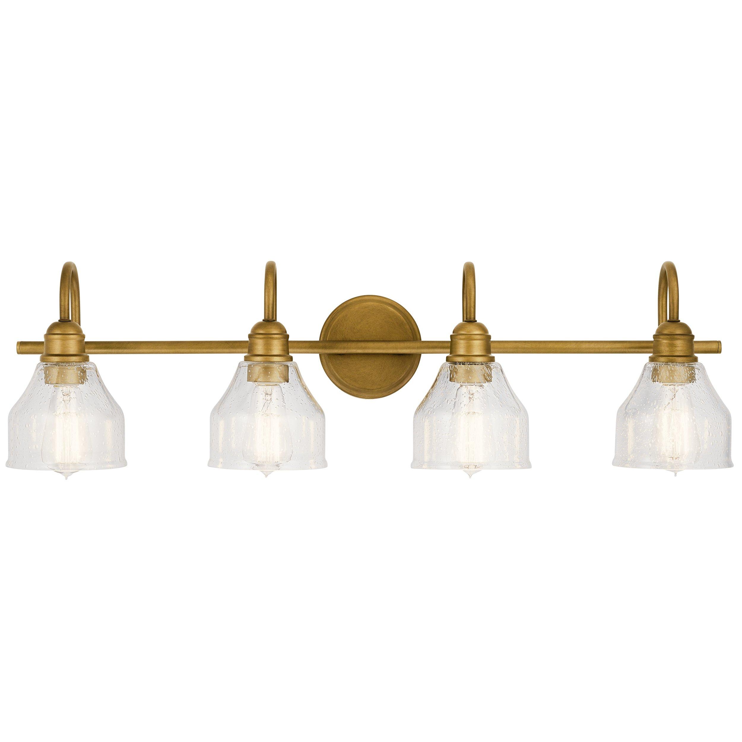 Avery Natural Brass Quad Sconce