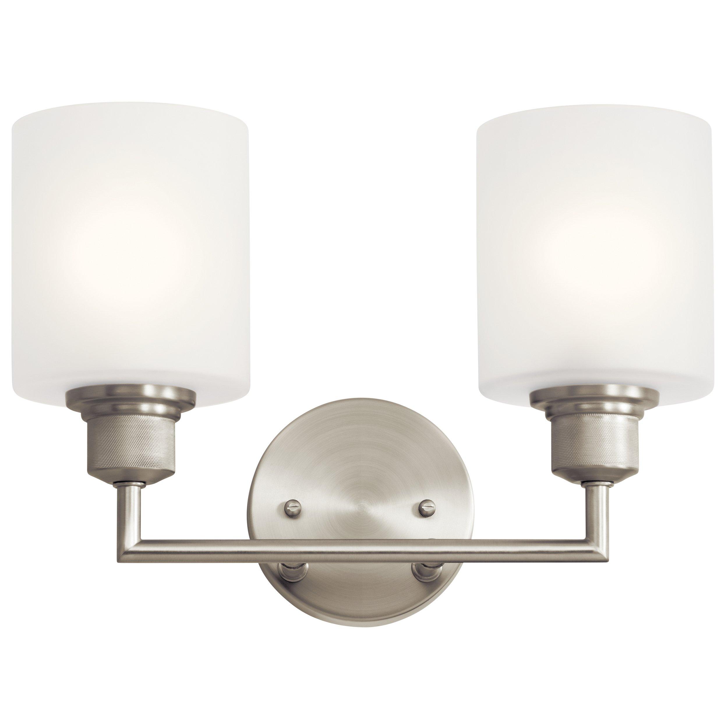 Lynn Haven Brushed Nickel Double Sconce